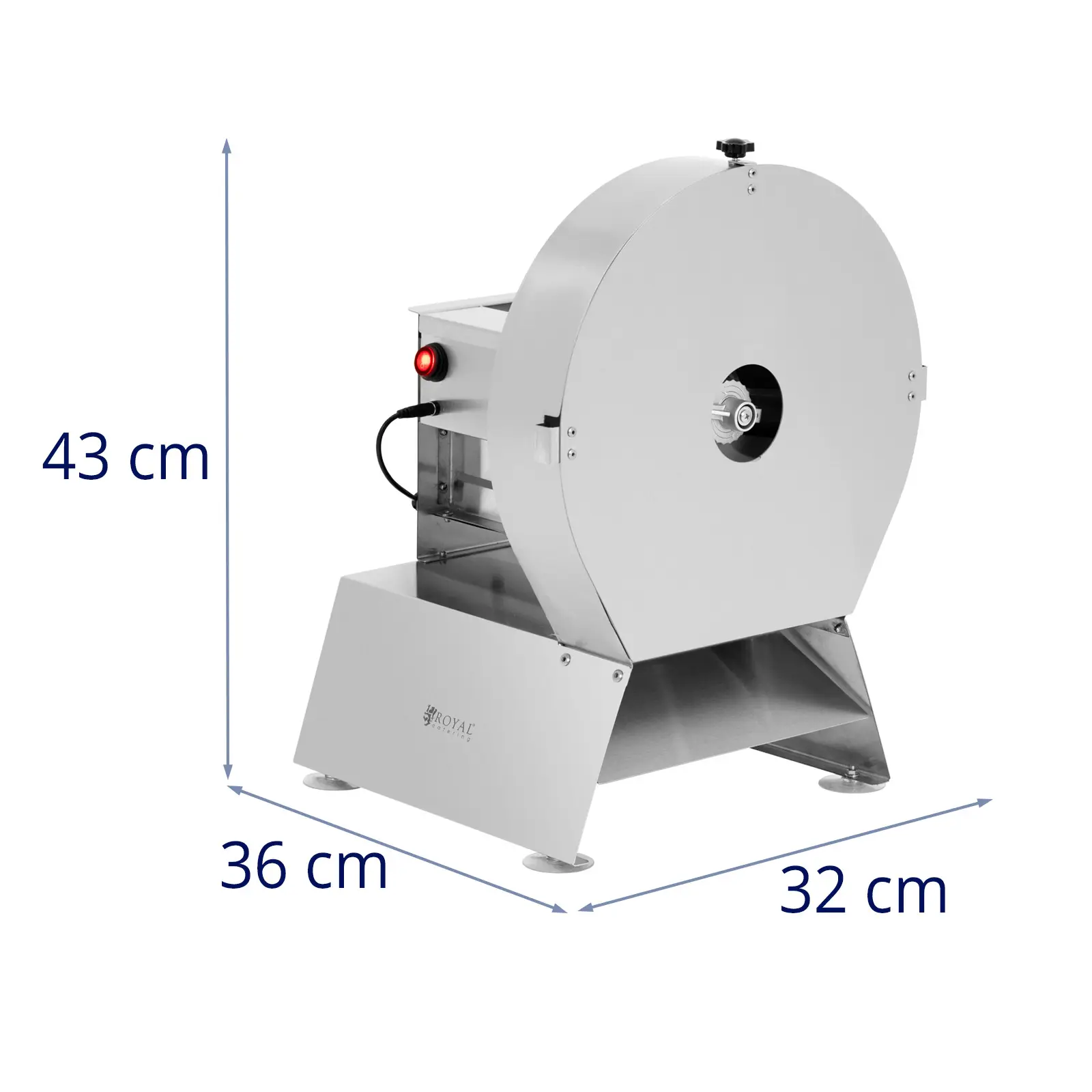 Trancheuse à jambon et légumes - électrique - 215 mm - jusqu'à 15 mm - Royal Catering (Largeur de coupe [mm]: 0 - 15)