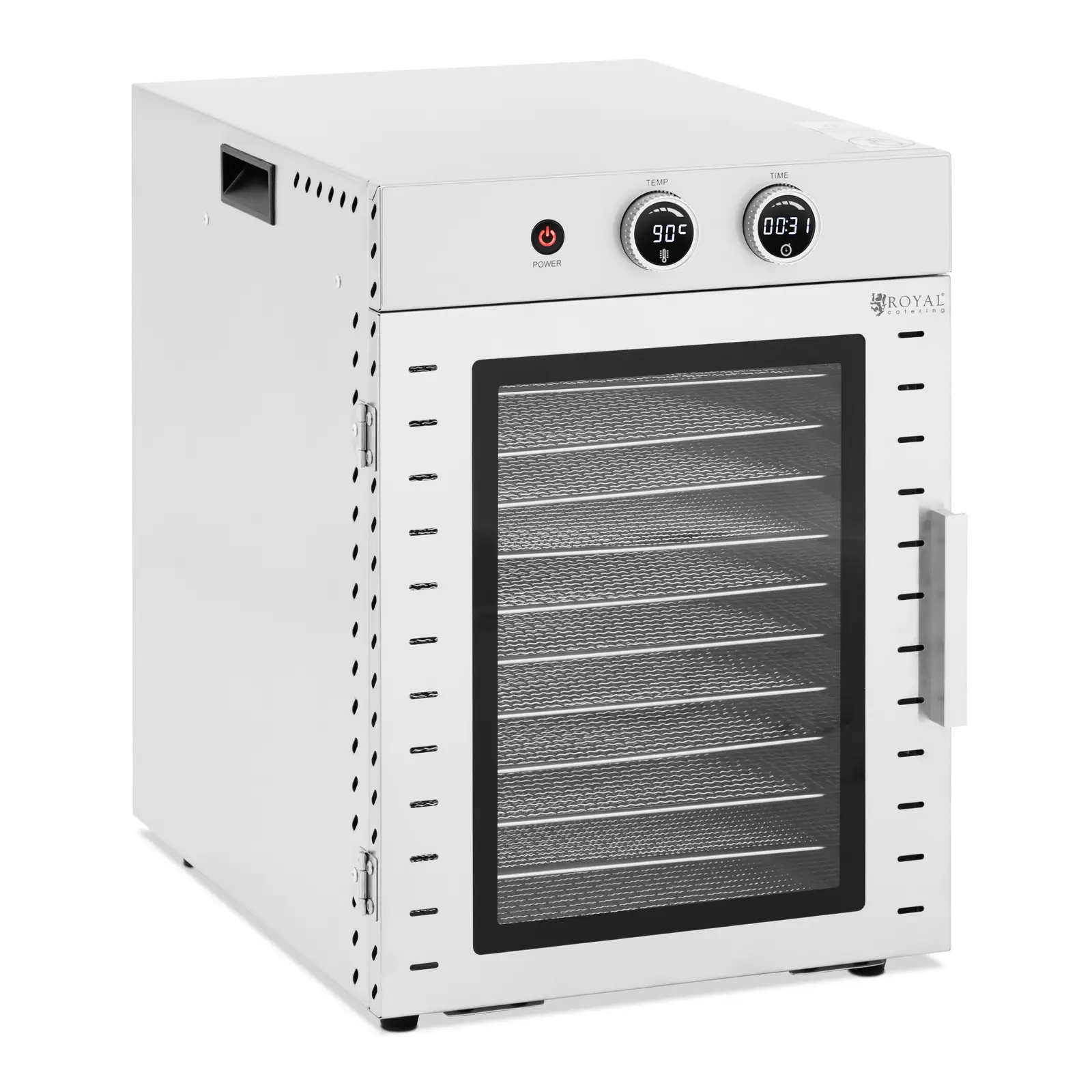 Essiccatore per alimenti - 1000 W - 12 ripiani - 40 l - Royal Catering