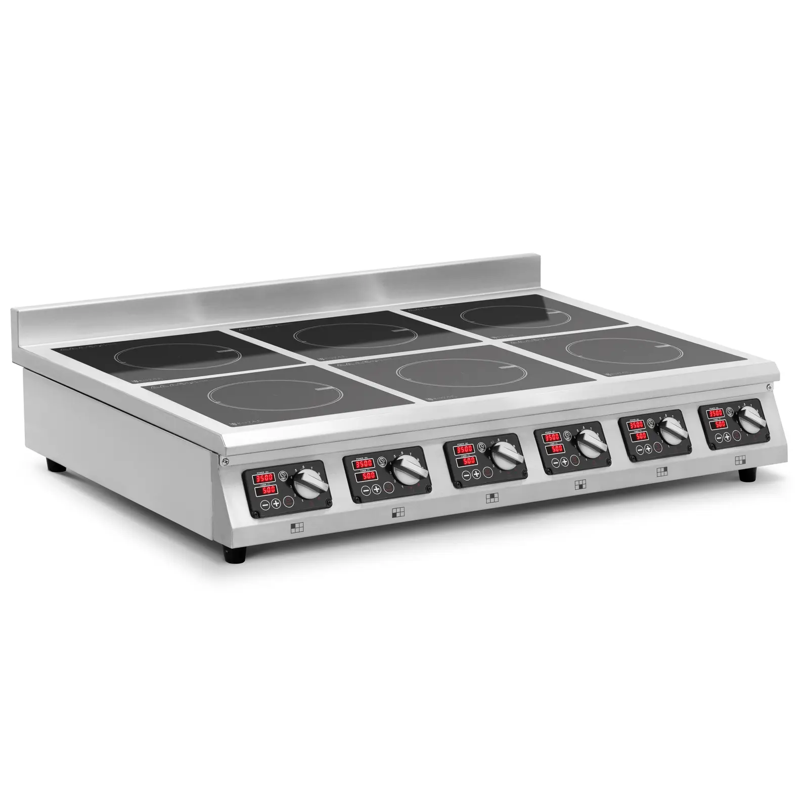 Plaque à induction - 6 x 28 cm - 60 à 240 °C - 400 V - Minuterie - Royal Catering - Image du produit