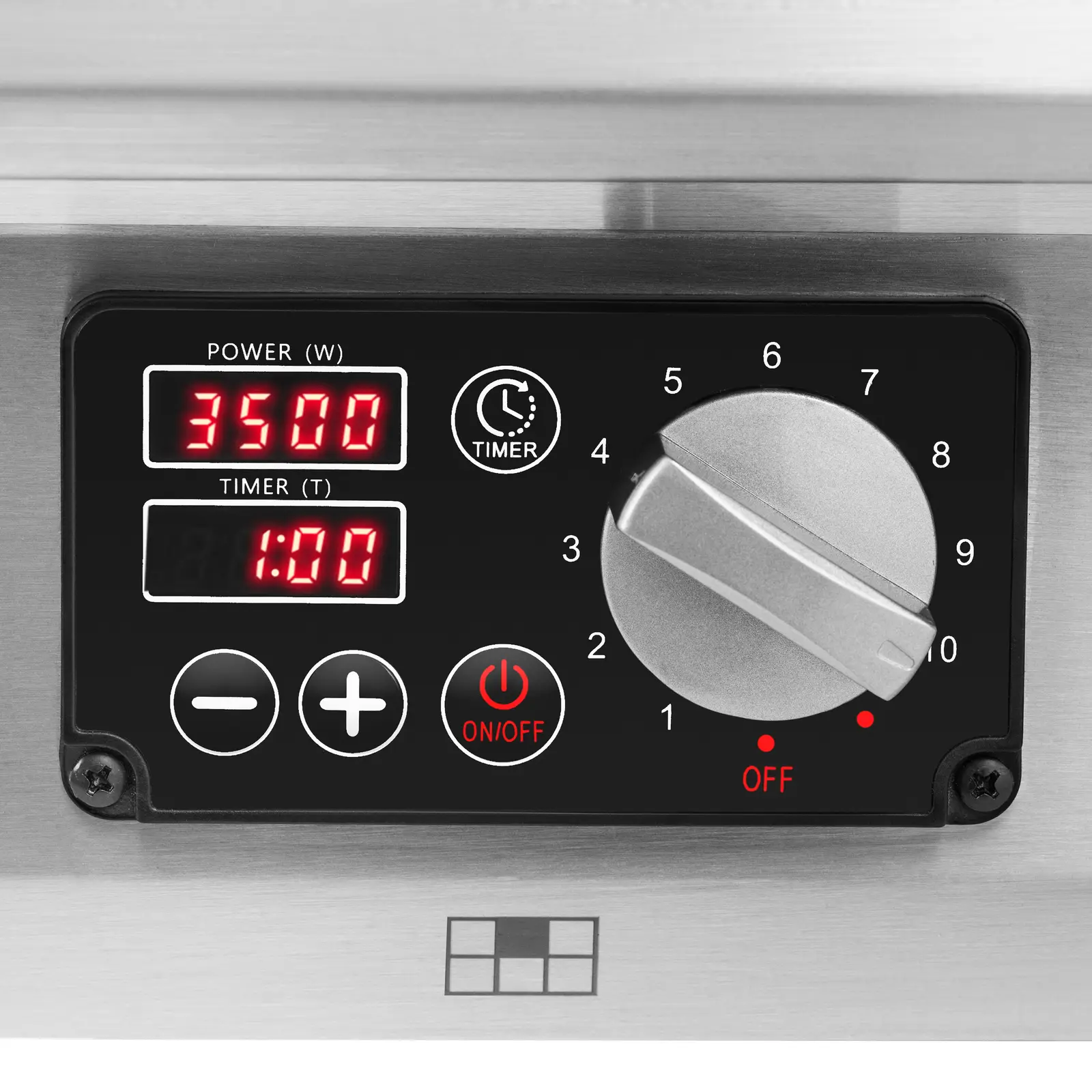 Plaque à induction - 6 x 28 cm - 60 à 240 °C - 400 V - Minuterie - Royal Catering (Avec armoire: Non)