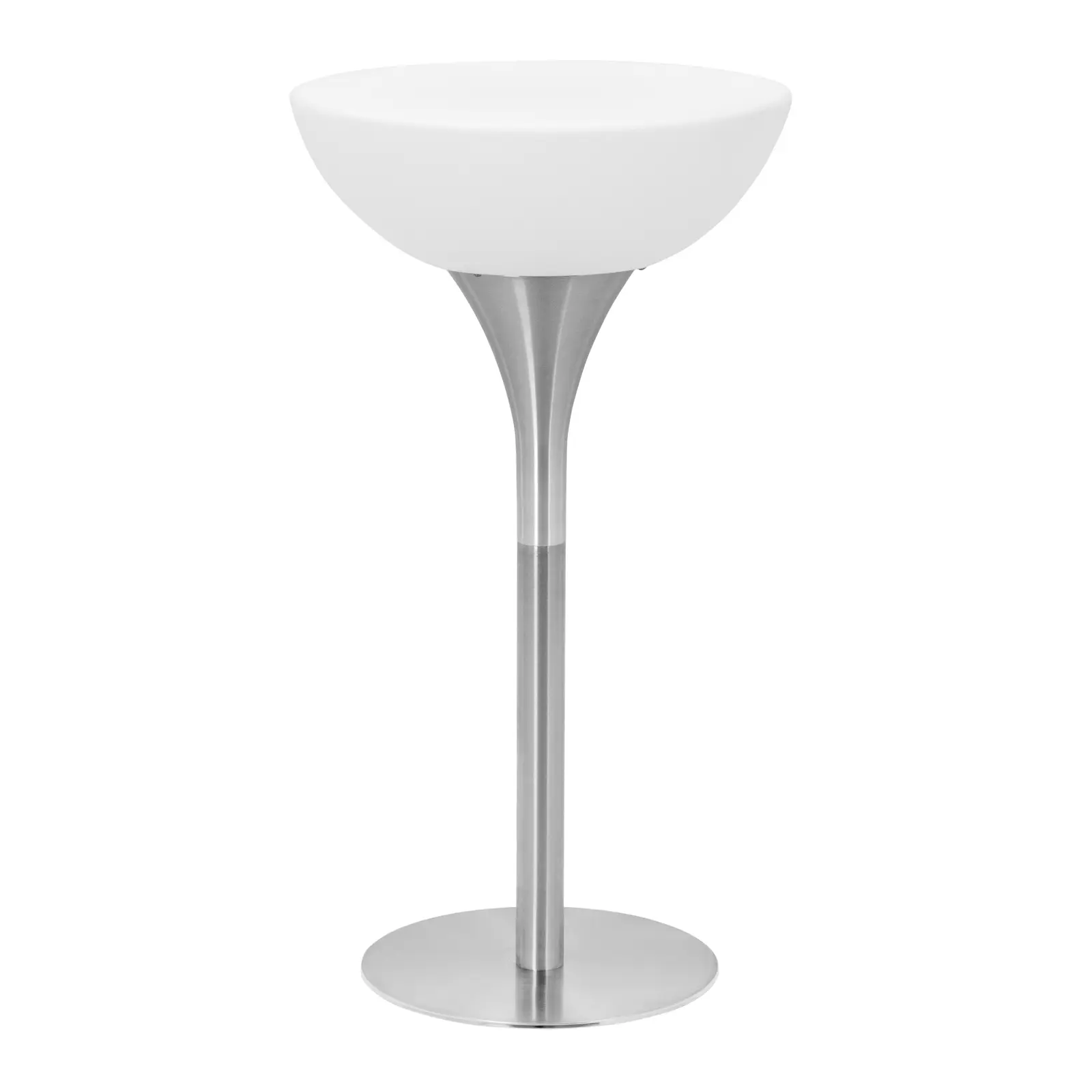 Tavolo da cocktail LED - Ø 60 x 107 cm - RGBW - A batteria - Bianco opaco