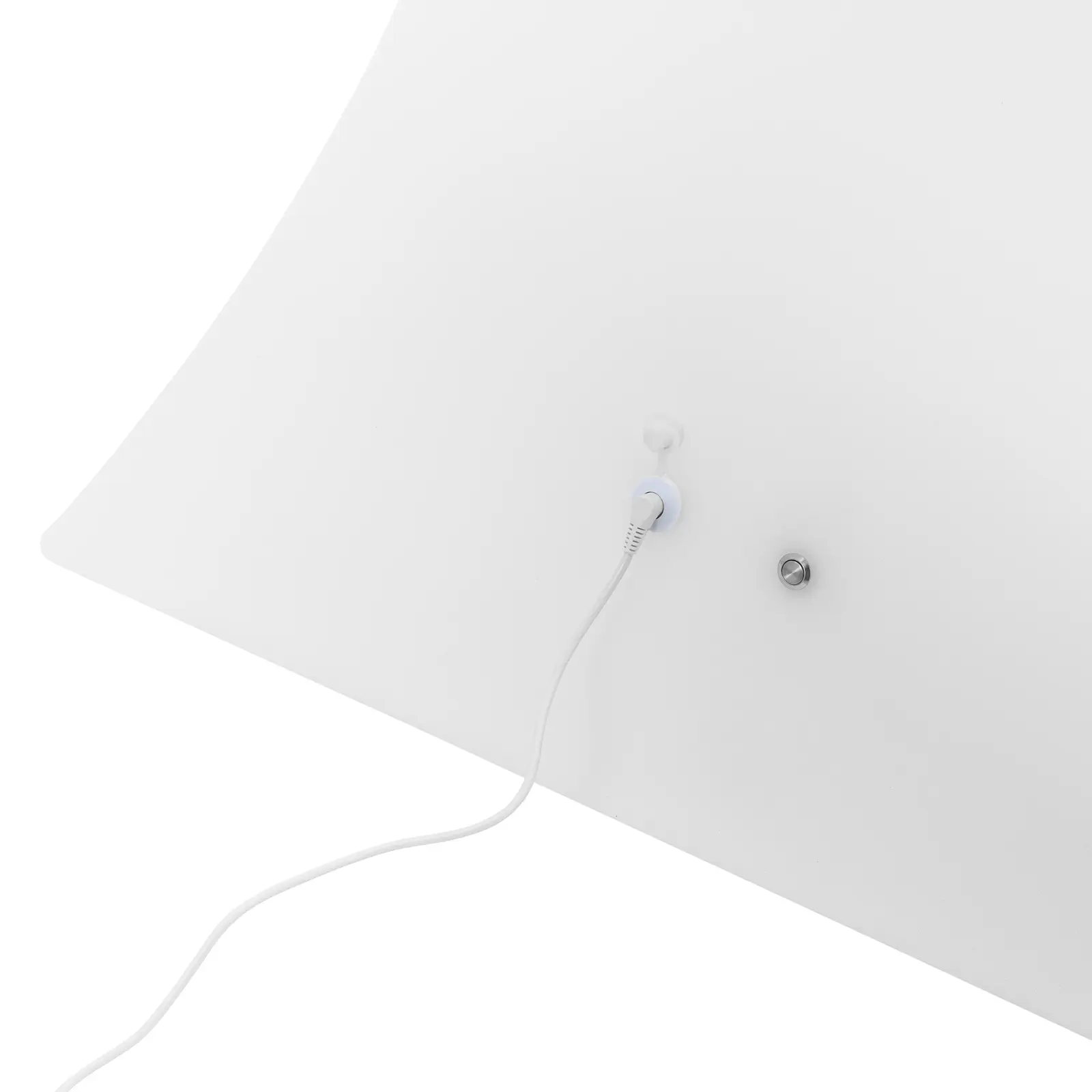 Mange-debout LED - 60 x 60 x 110 cm - RVBB - fonctionnement sur batterie - blanc mat (Épaisseur du plateau: 6 mm)