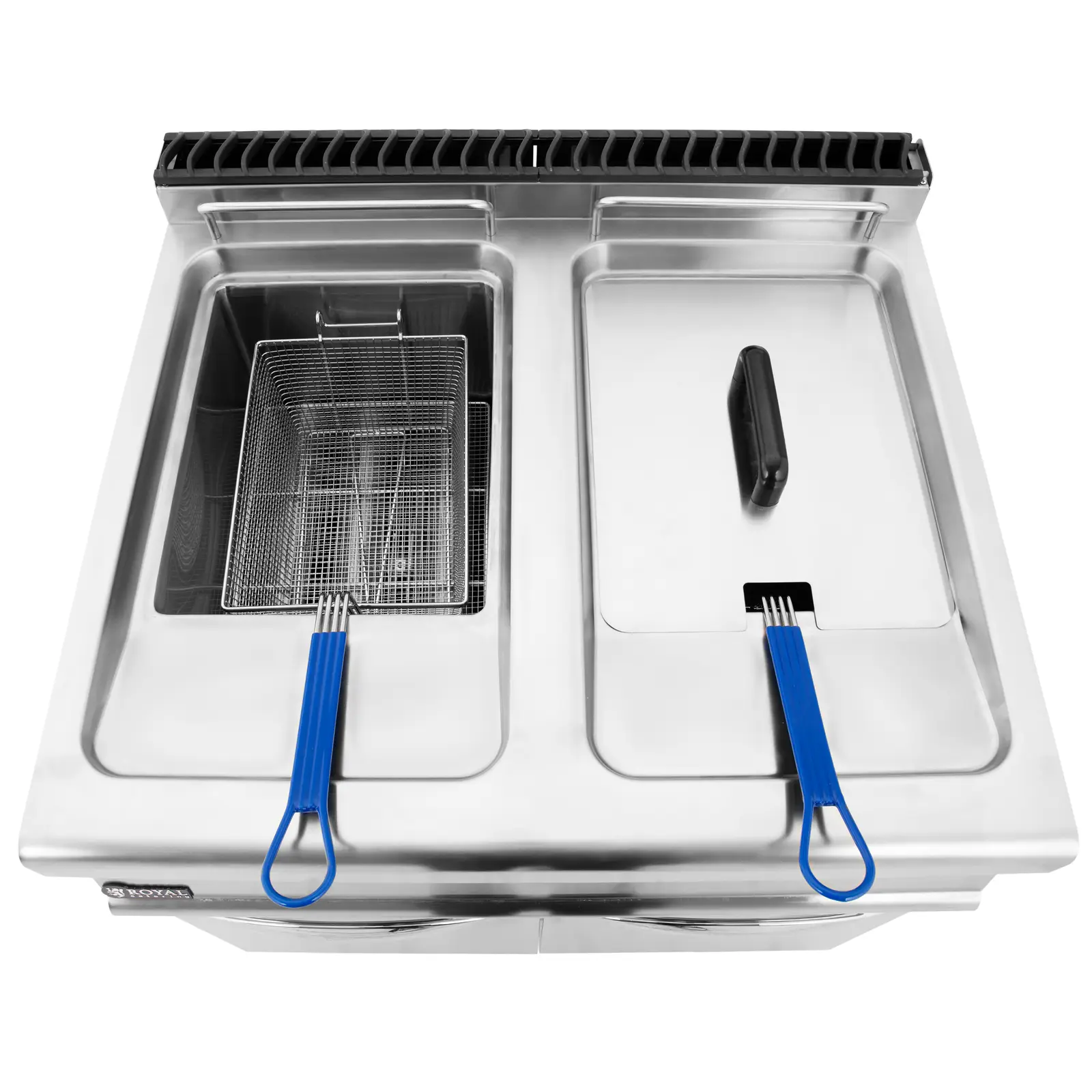 Dvojitá fritéza - 2 x 28 l - 30 000 W - spodní skříňka - propan / LPG / zemní plyn - Royal Catering (Vstupní výkon max.: 30 kW)