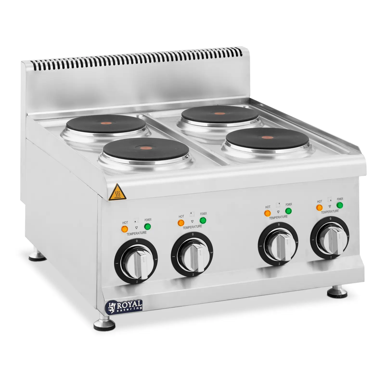 El-komfyr - 8 kW - 4 plater - bordapparat - Royal Catering