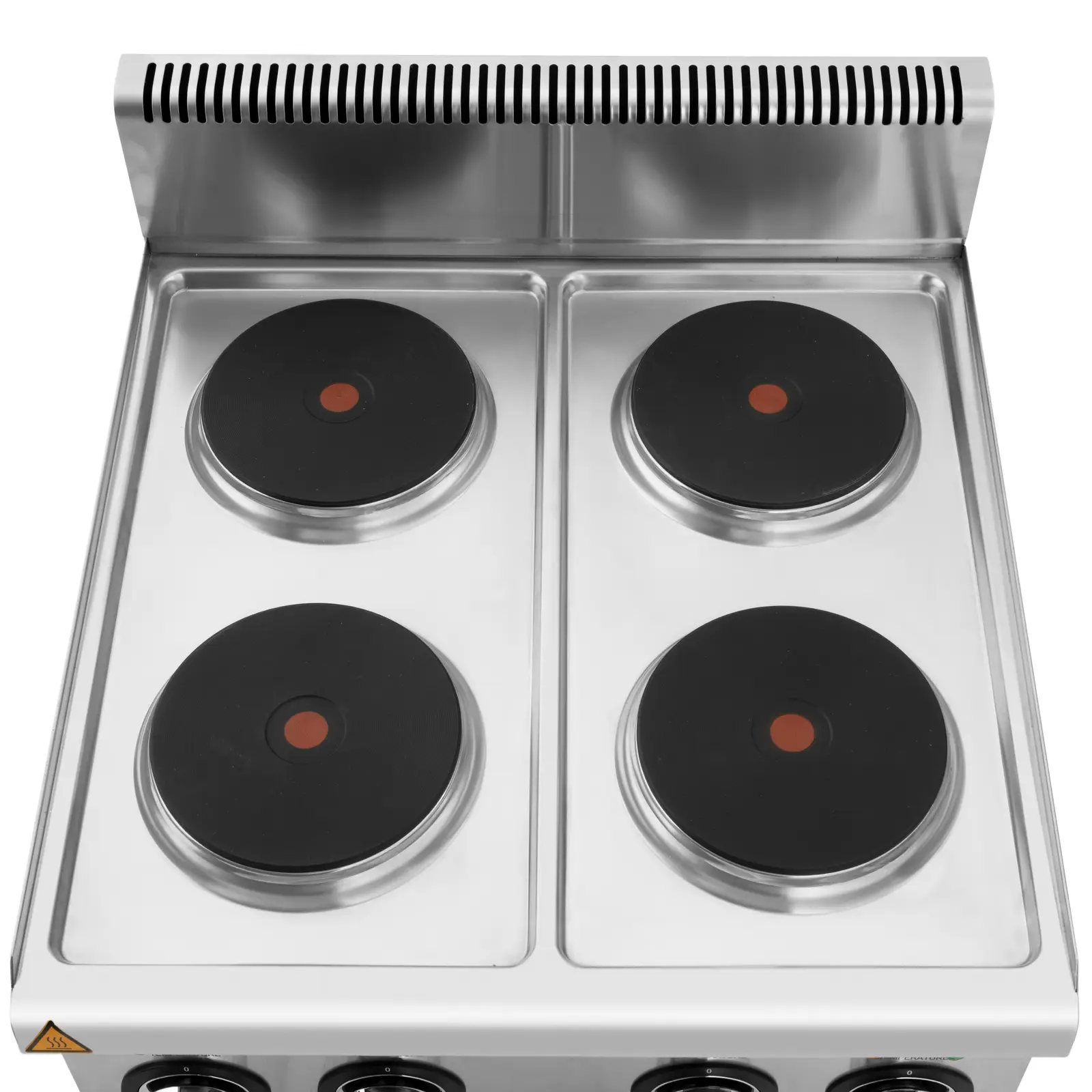 Cuisinière électrique professionnelle - 8 kW - 4 plaques - Modèle de table - Royal Catering