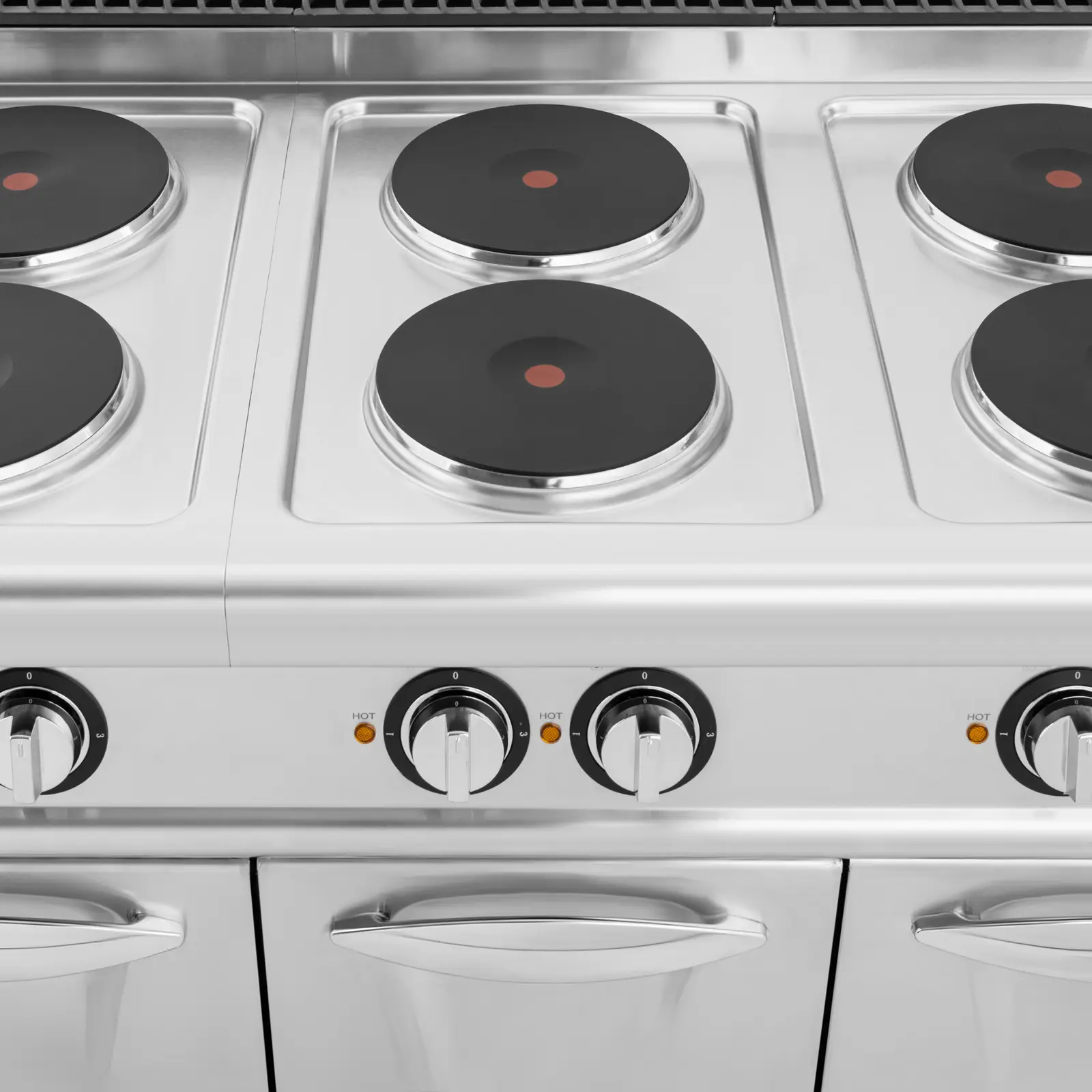 Cuisinière électrique professionnelle - 15,6 kW - 6 plaques - Armoire intégrée - Royal Catering (Fréquence [Hz]: 50)