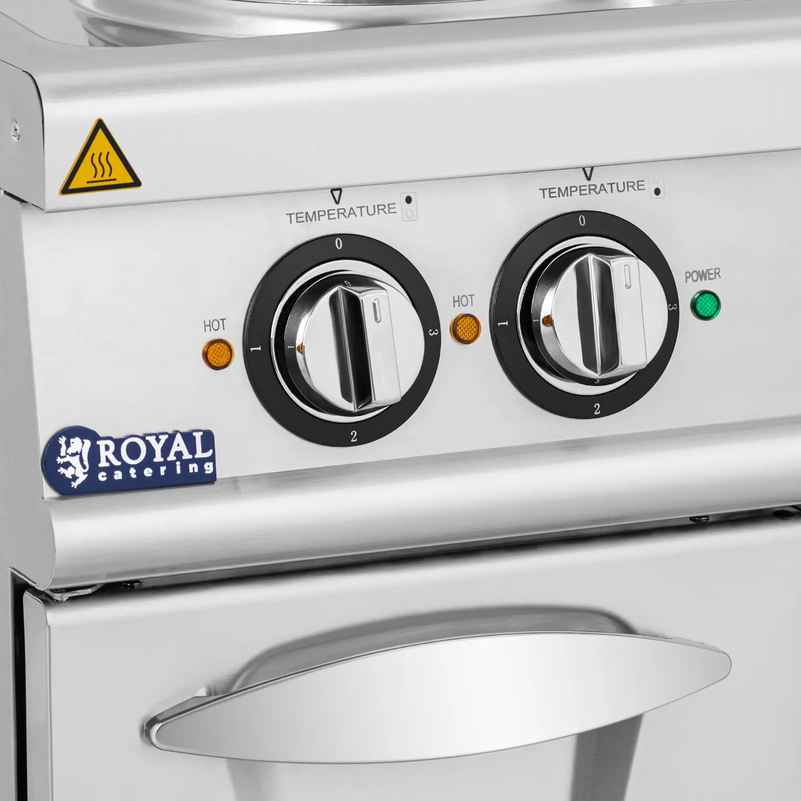 Gastro elektrický sporák - 5,2 kW - 2 plotýnky - spodní skříňka - Royal Catering (Délka kabelu: 2 m)