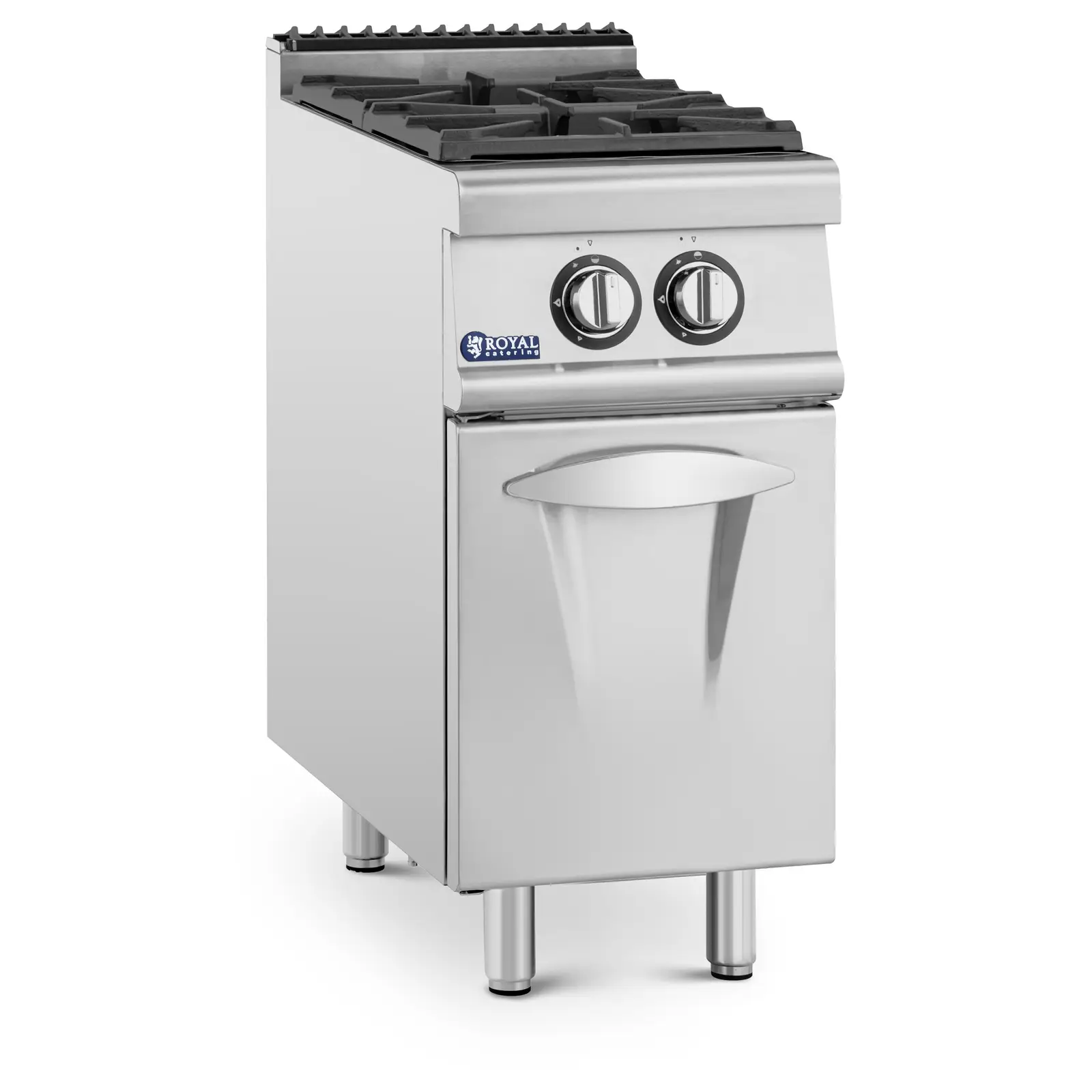 Fornello a gas - 7,2 kW - 2 fuochi - Mobile base - Royal Catering