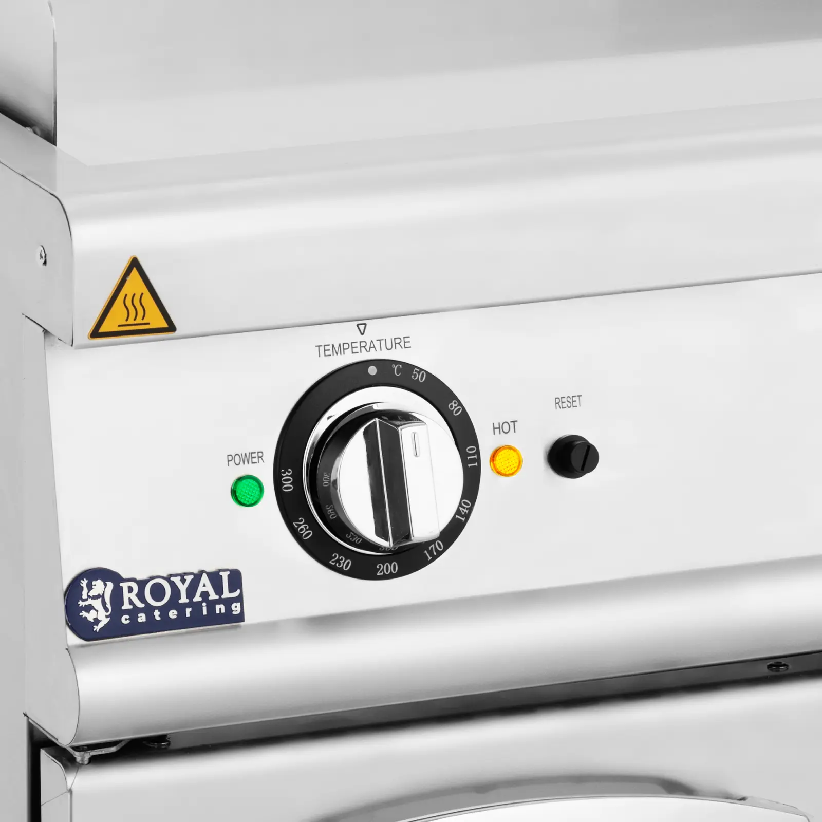 Dvojitá elektrická grilovací deska - 10,8 kW - hladká - podstavná skříň - Royal Catering (Frekvence [Hz]: 50)