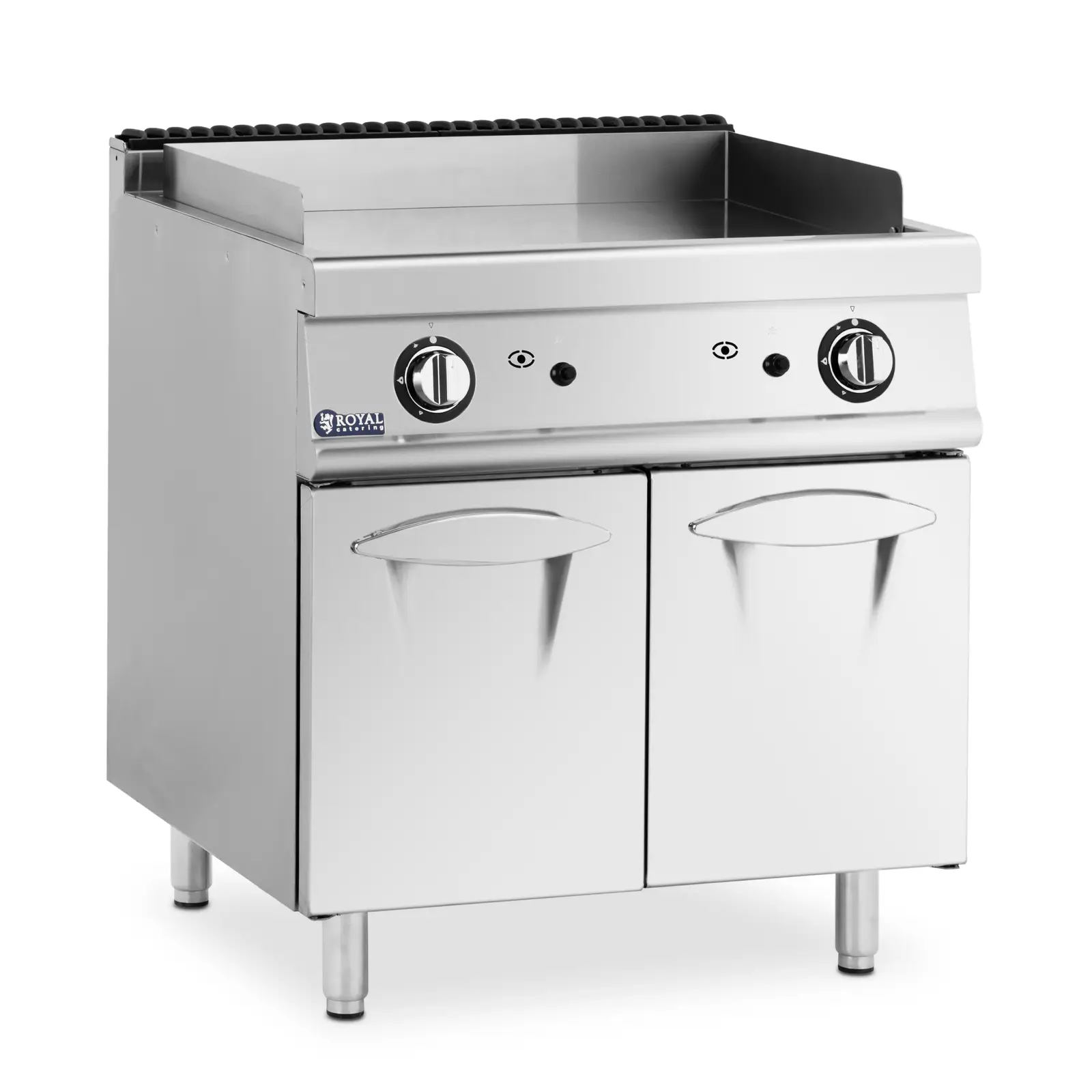 Gas Griddle - 12 kW - smooth - 50 - 300 °C - propane / LPG / natural gas - base cabinet - Royal Catering