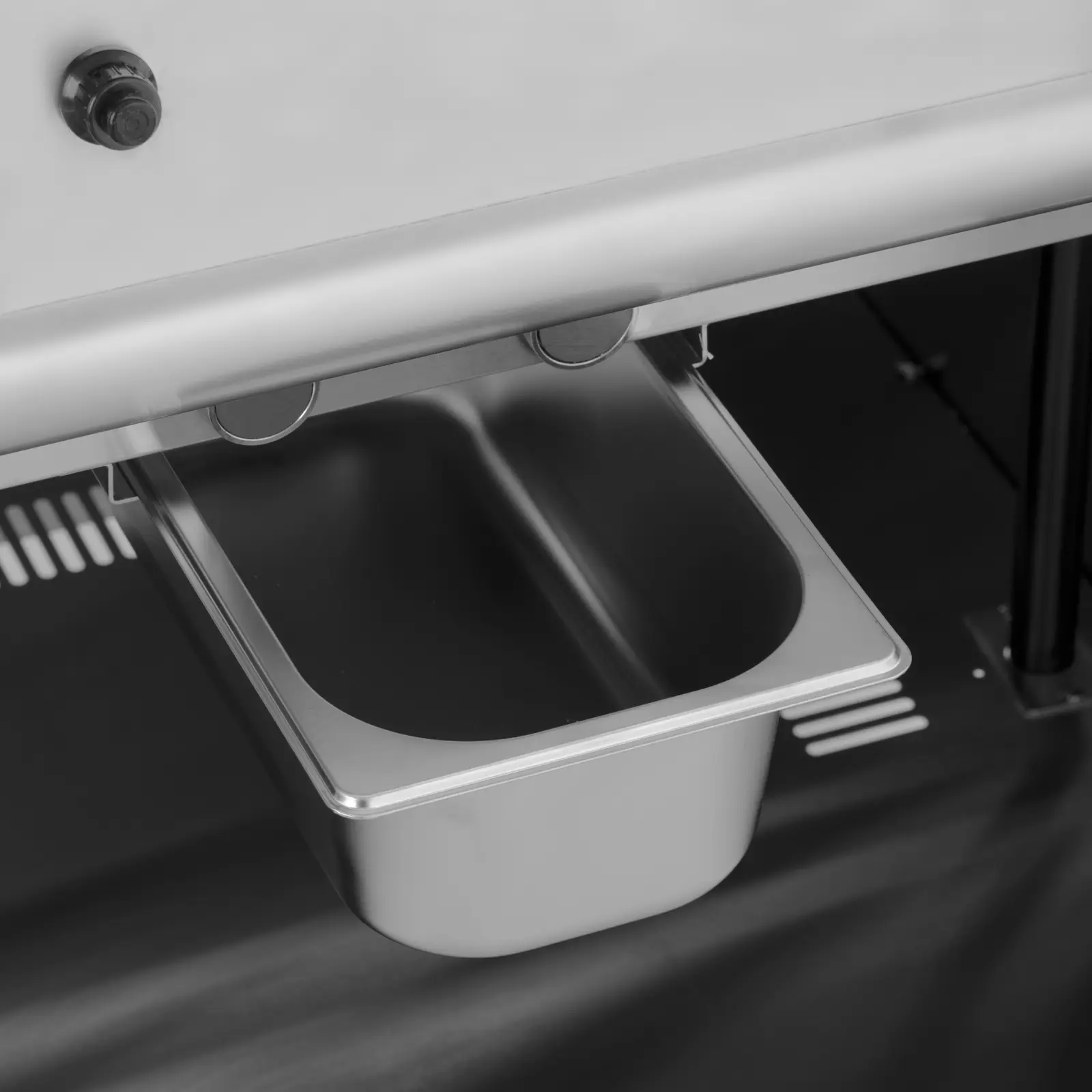 Plynová grilovací deska - 12 kW - hladká - 50–300 °C - propan / LPG / zemní plyn - podstavná skříňka - Royal Catering (Maximální tlak: 50 mBar)