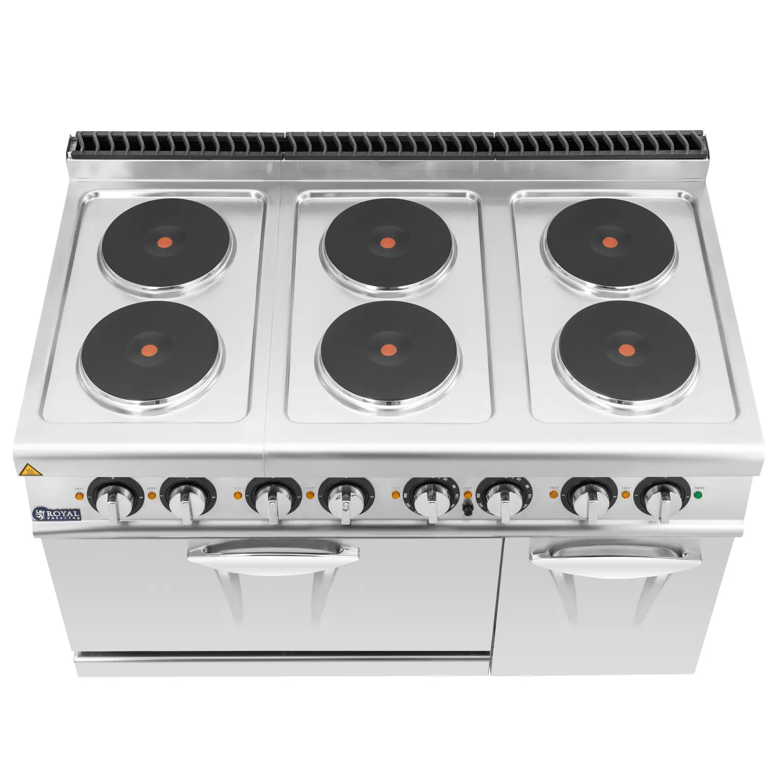 Elektroherd mit Backofen - 19,1 kW - 6 Platten - 120 x 73 cm - Pro 730 Series - Royal Catering