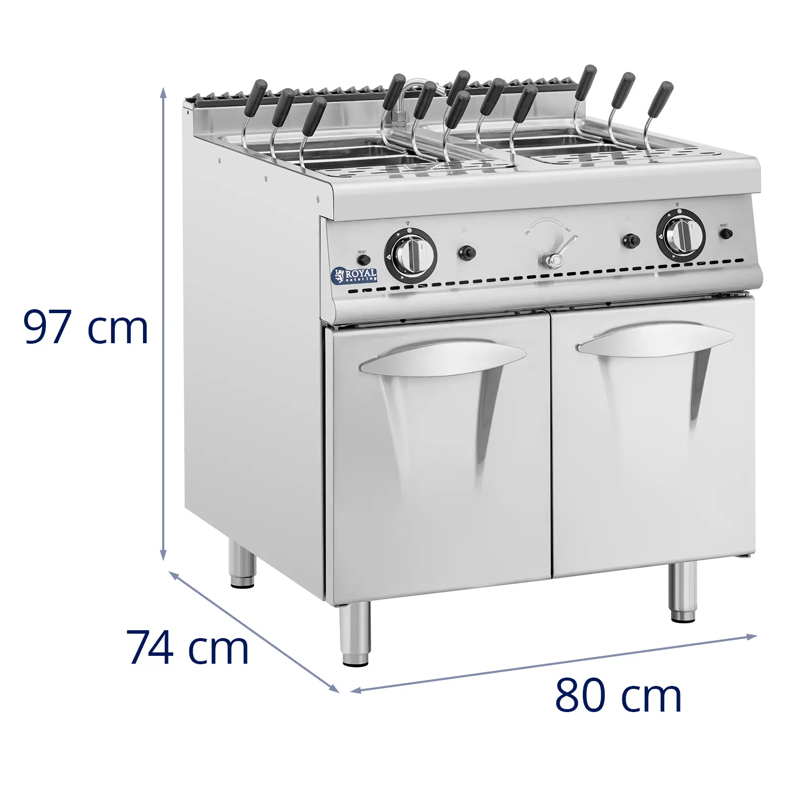 Cuece pasta de gas - 4 x 4 kW - propano / GLP / gas natural - 80 x 73 cm - serie Pro 730 - Royal Catering