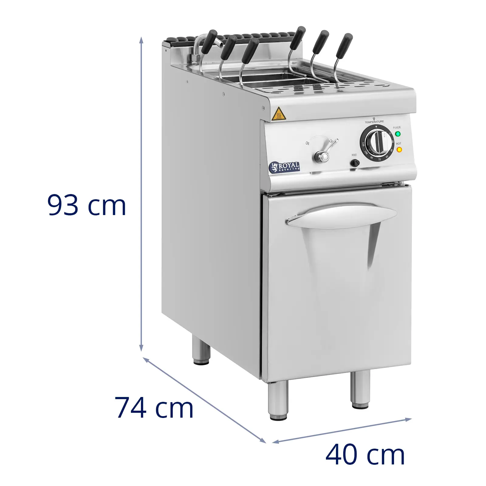 Electric Pasta Cooker - 9 kW - 400 V - 40 x 73 cm - Pro 730 Series - Royal Catering