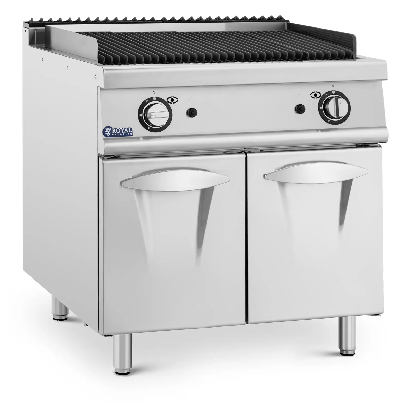 Lava Stone Grill - 2 X 8 kW - 50 To 460°C - Propane / LPG / Natural Gas - 80 X 73 Cm - Pro 730 Series - Royal Catering