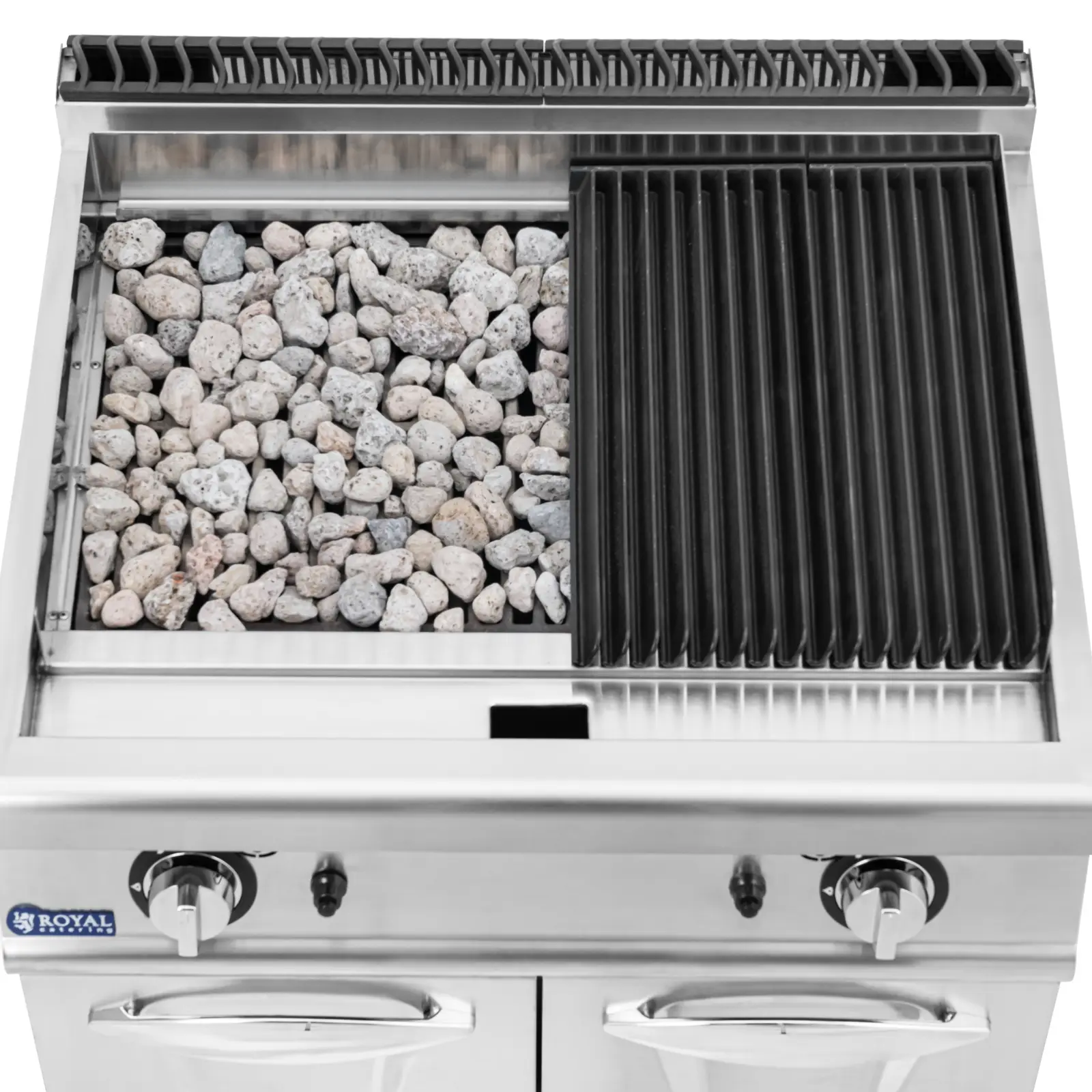 Grill lawowy - 2 x 8 kW - 50 - 460°C - propan / LPG / gaz ziemny - 80 x 73 cm - Seria Pro 730 - Royal Catering