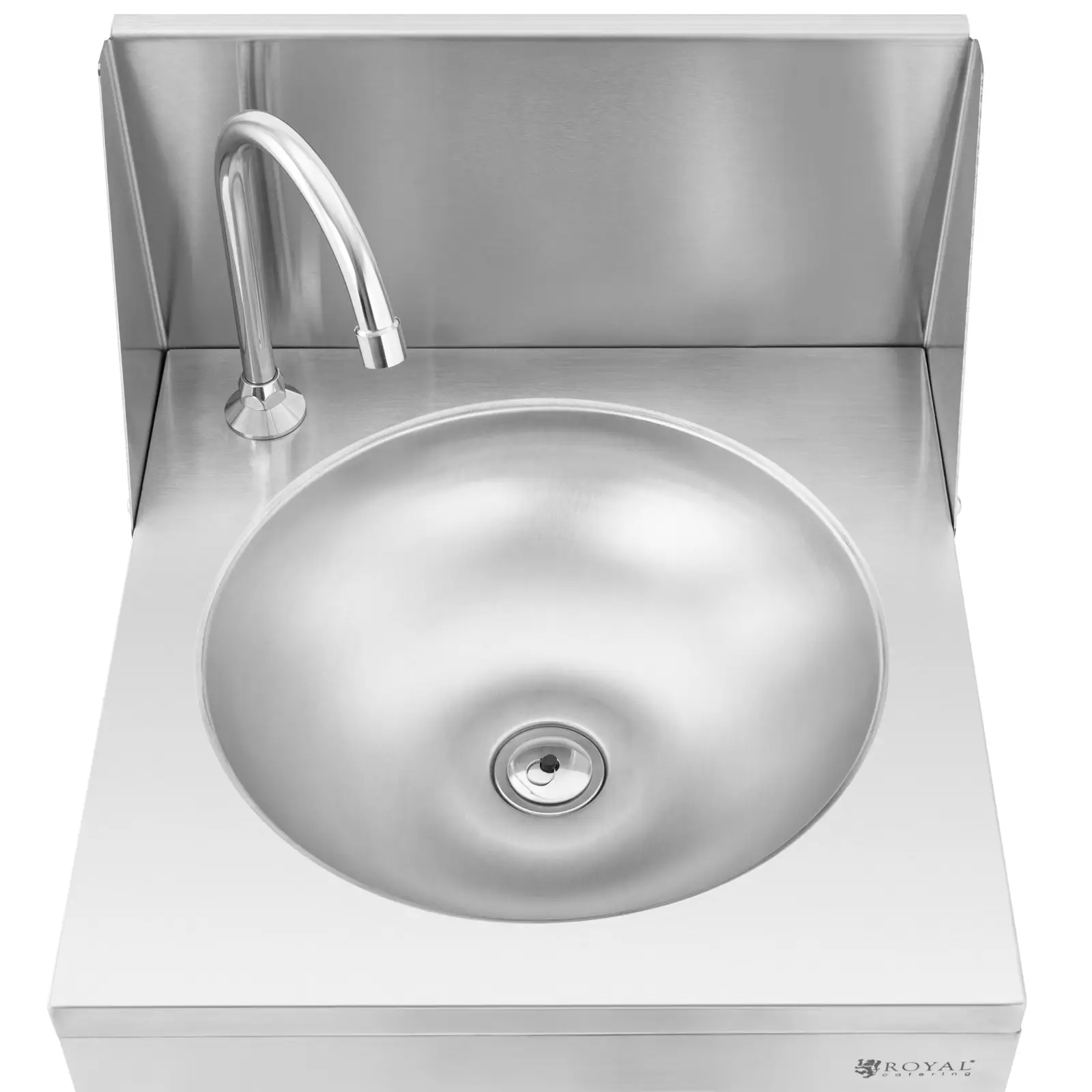 Évier autonome - Inox - Pédale de commande - 357 x 120 mm - Royal Catering (Poignée: Oui)