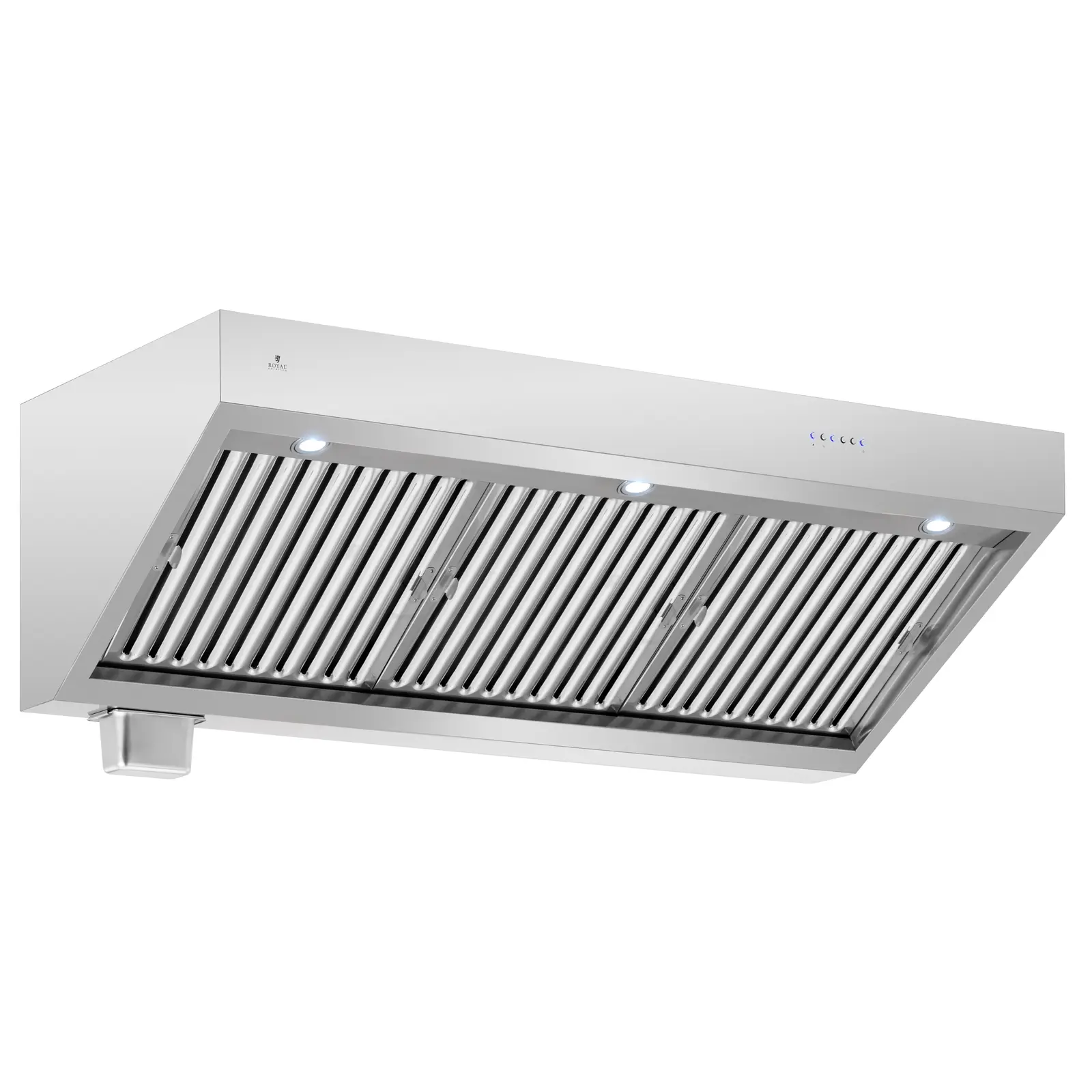 Vamzdžių ištraukimo gaubtas su varikliu, reguliatoriumi, filtru ir apšvietimu - 160 cm - 1500 m³/h - Royal Catering