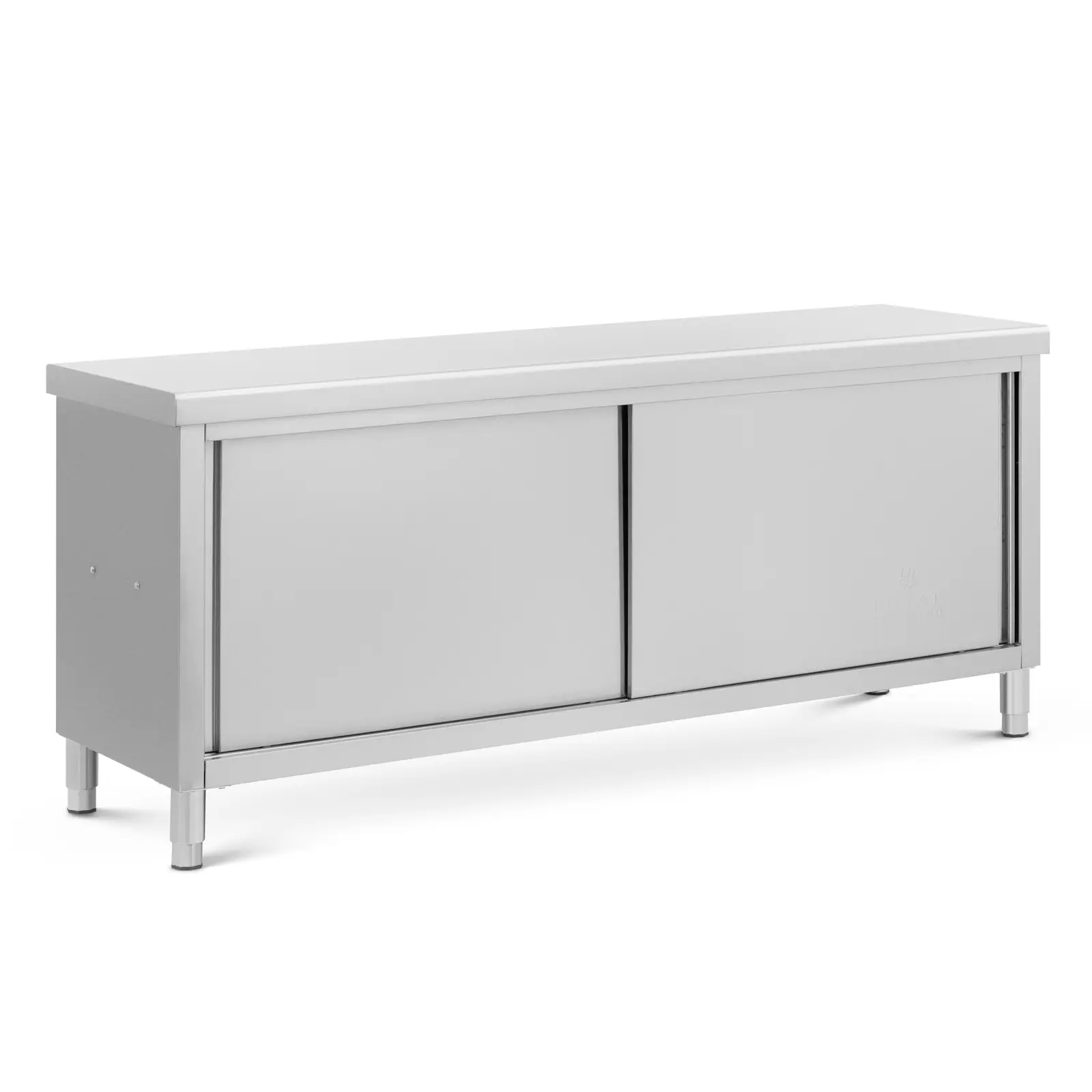Edelstahl-Arbeitsschrank mit Durchreiche - ECO - 200 x 60 cm - 500 kg - Royal Catering