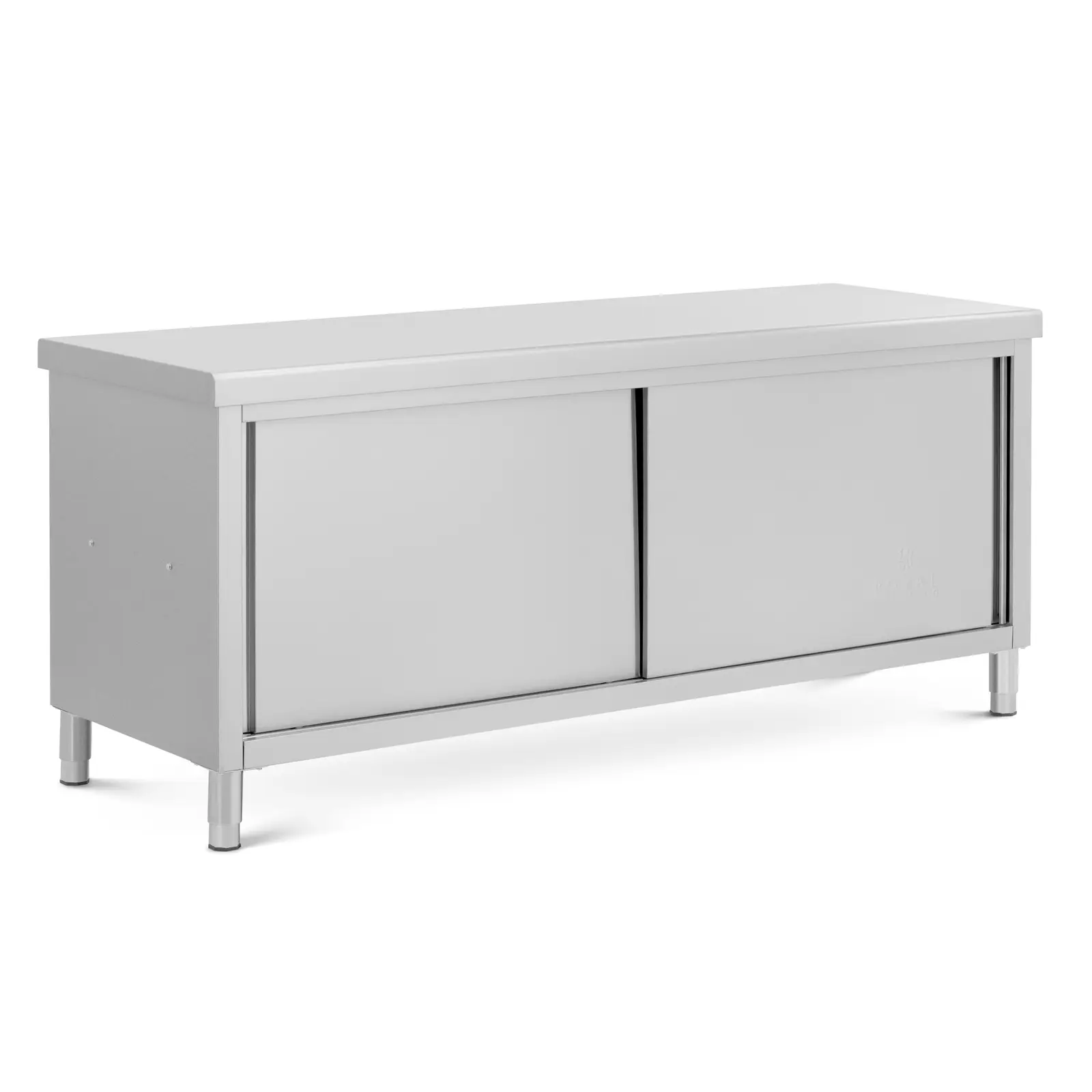 Edelstahl-Arbeitsschrank mit Durchreiche - ECO - 200 x 70 cm - 500 kg - Royal Catering