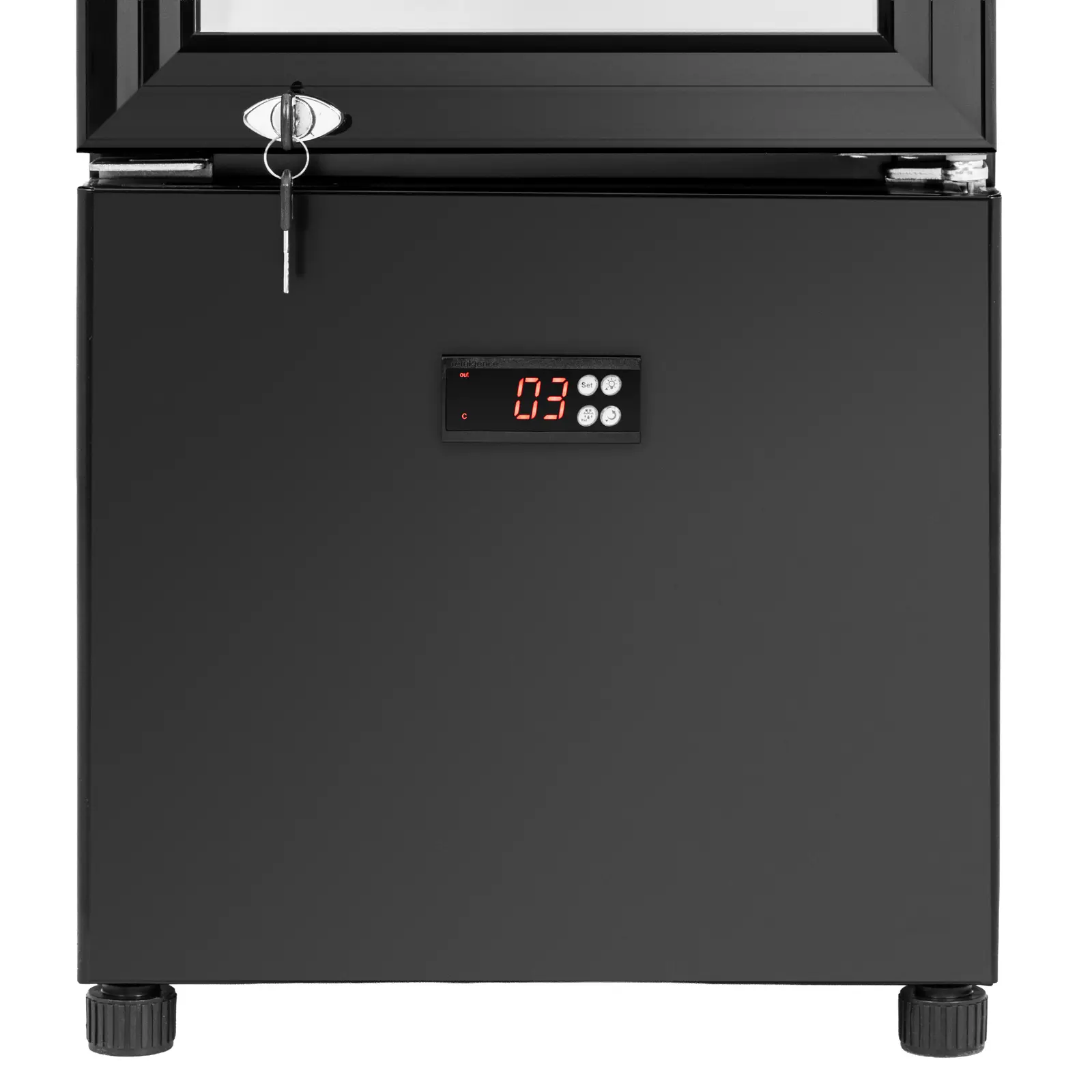 Frigo à boissons - 99 l - noir, acier peint par poudrage - Royal Catering (Volume: 99 l)