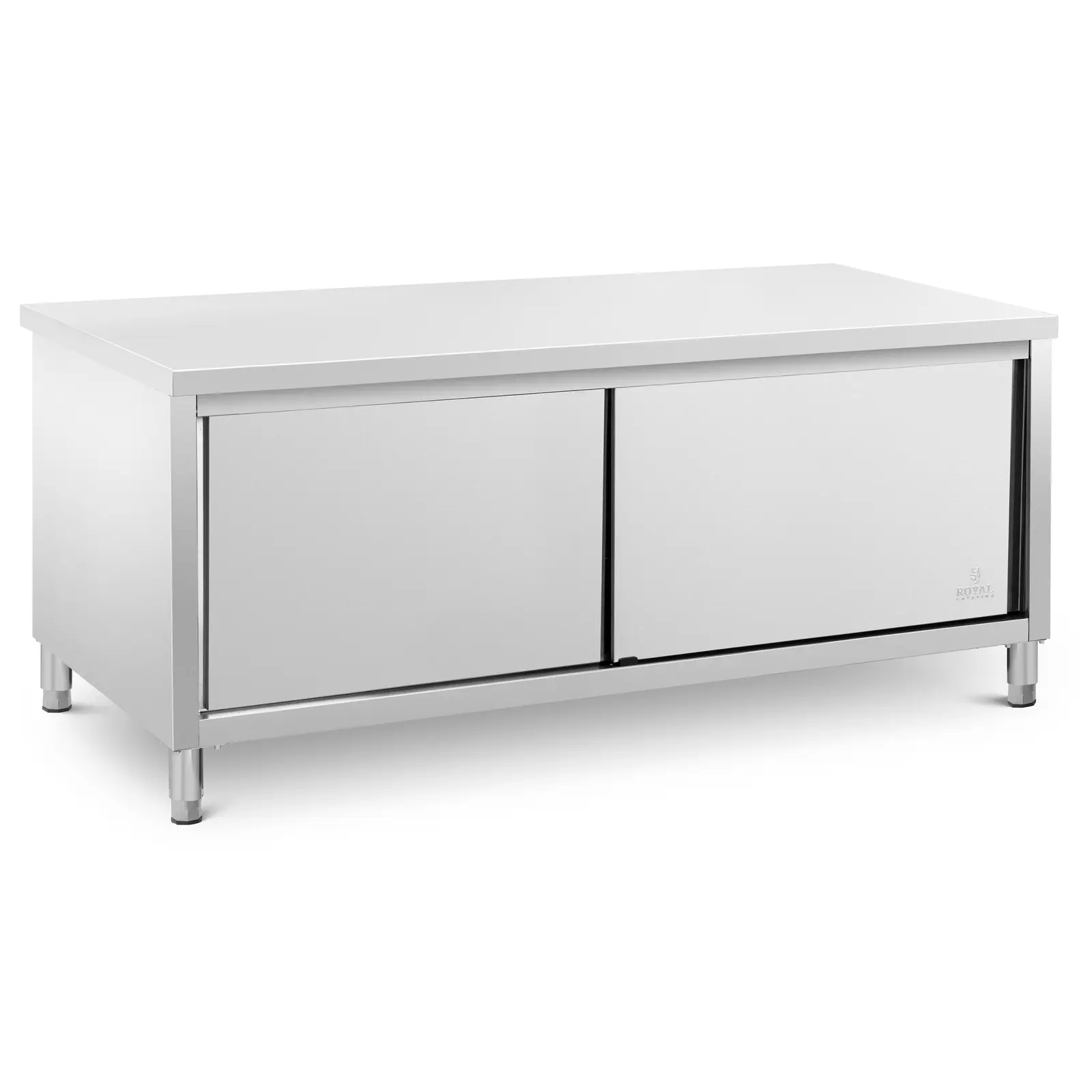 Pracovní skříňka z ušlechtilé oceli - ECO - 200 x 80 cm - 500 kg - Royal Catering