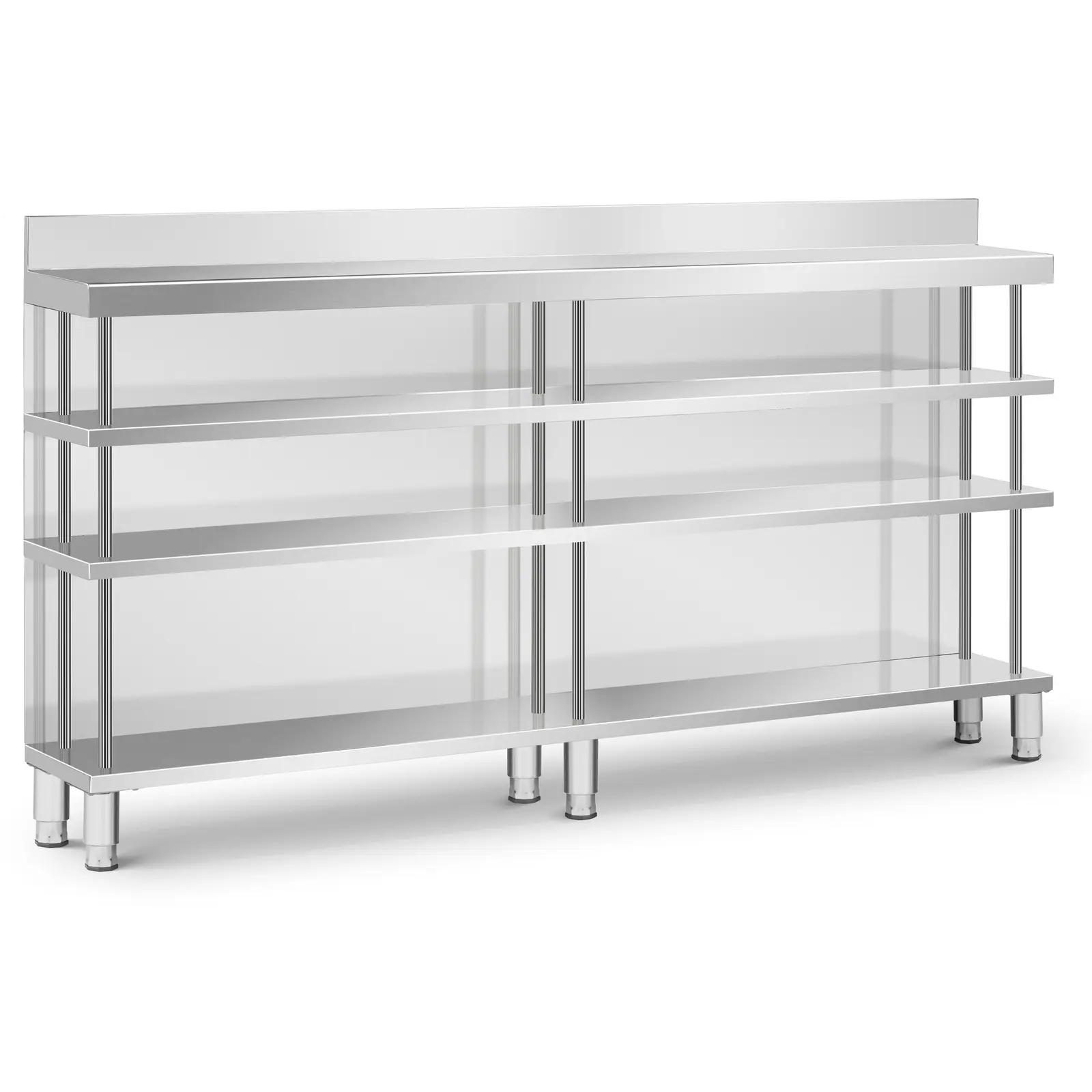 Bárpult - rozsdamentes acél - 200 x 30 x 105 cm - Royal Catering - Kép a termékről