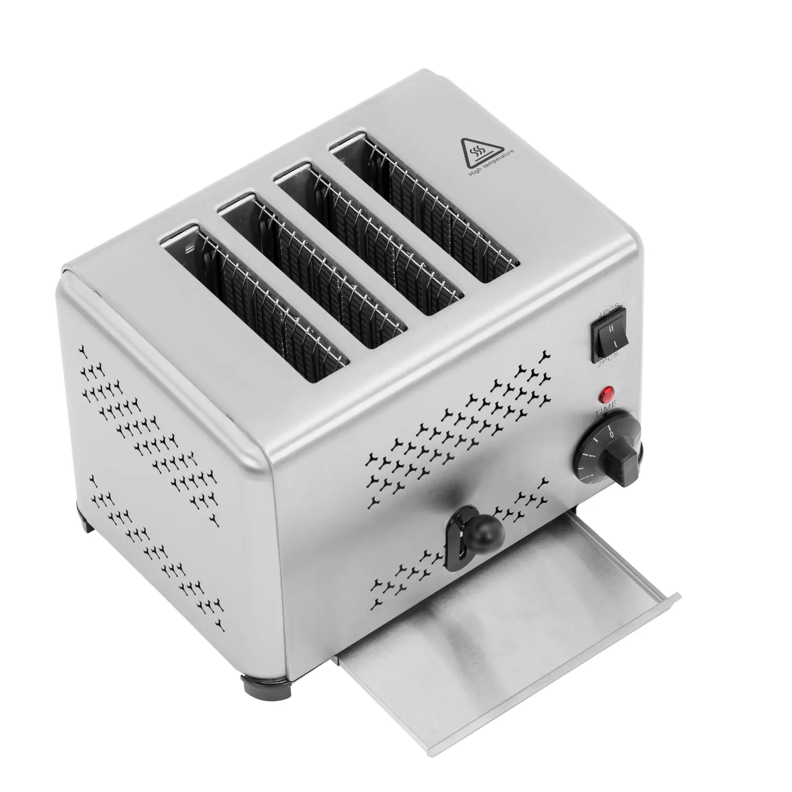 Topinkovač - 1800 W - 4 otvory - Royal Catering (Šířka otvorů na topinky: 18 mm)