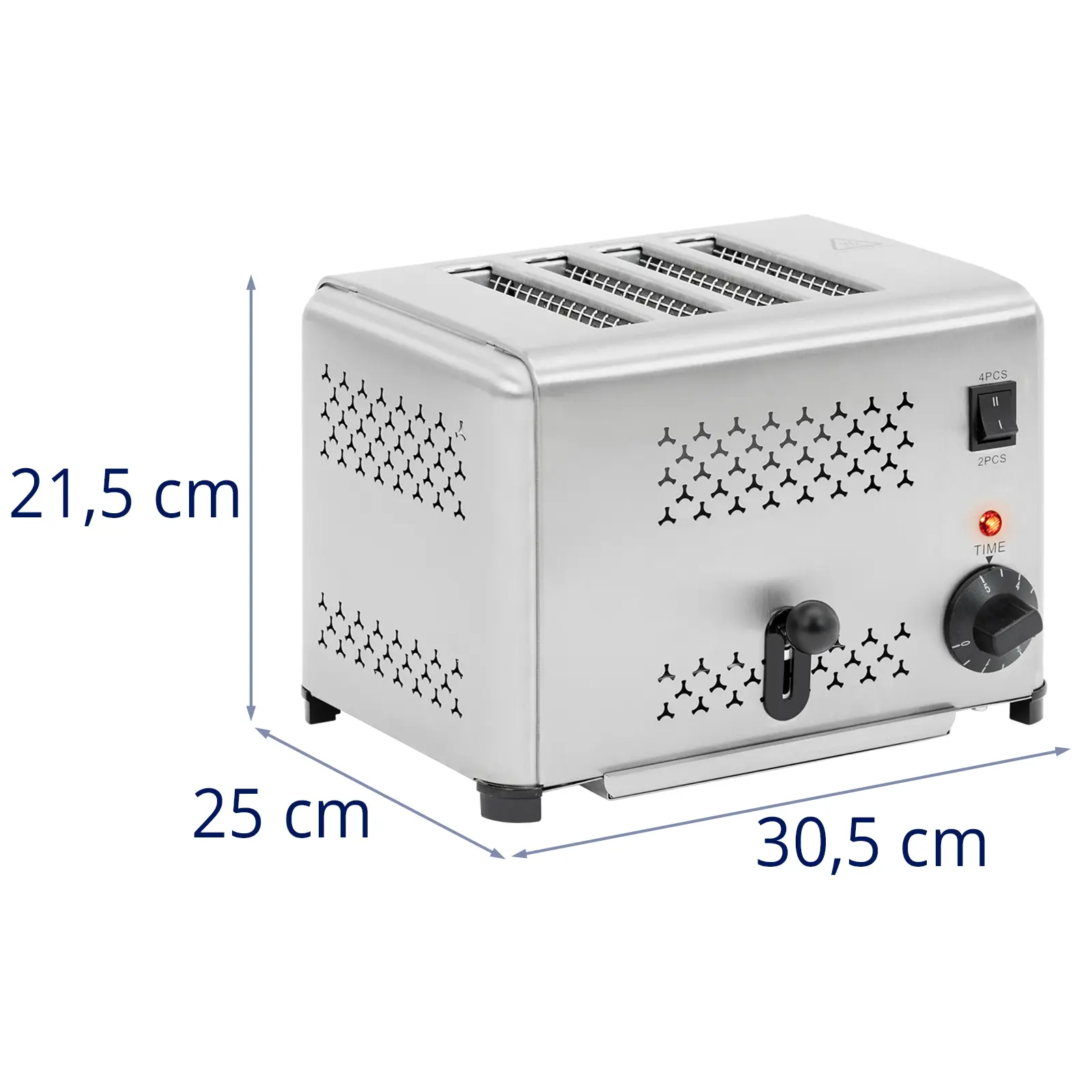 Kenyérpirító - 1800 W - 4 pirítóshoz - Royal Catering