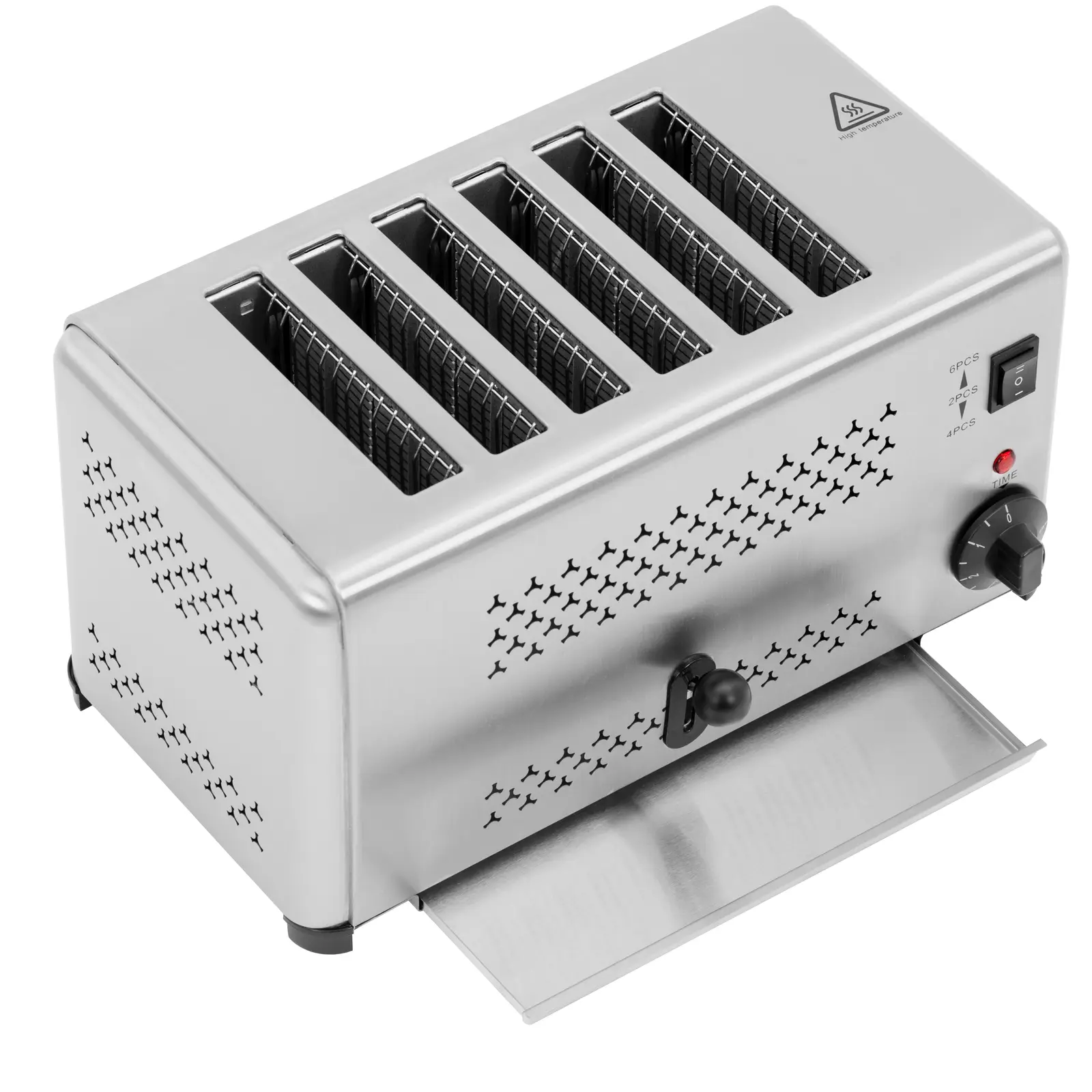Topinkovač - 2500 W - 6 otvorů - Royal Catering (Šířka otvorů na topinky: 18 mm)