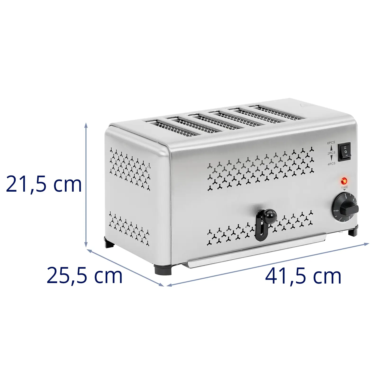 Topinkovač - 2500 W - 6 otvorů - Royal Catering (Počet otvorů na topinky: 6)