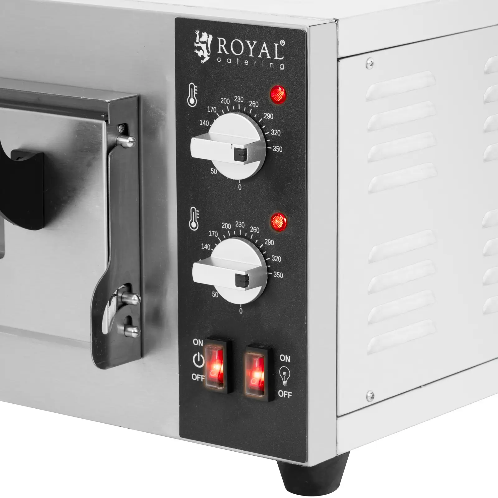 Elektrická pec na pizzu - 1 x 35 cm - 1 komora - 2 000 W - šamot - Royal Catering (Šamot: Ano)