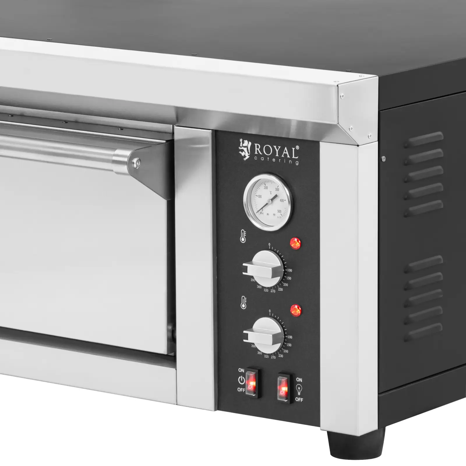 Four à pizza électrique - 6 x 33 cm - 1 cavité - 6 600 W - 400 V- Chamotte - Royal Catering (Série: ECO)