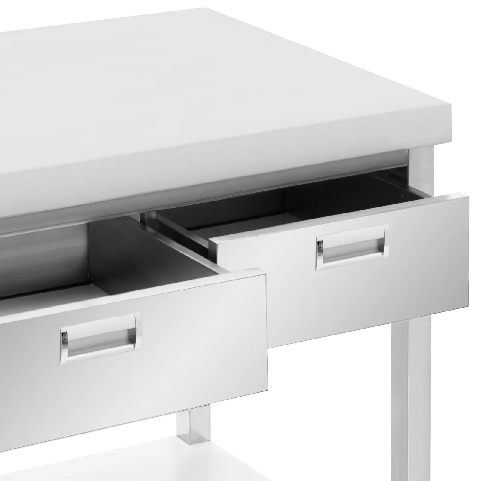  Nerezový pracovní stůl - 120 x 60 cm - 436 kg - 3 zásuvky - Royal Catering (Materiál: Ušlechtilá ocel (201))