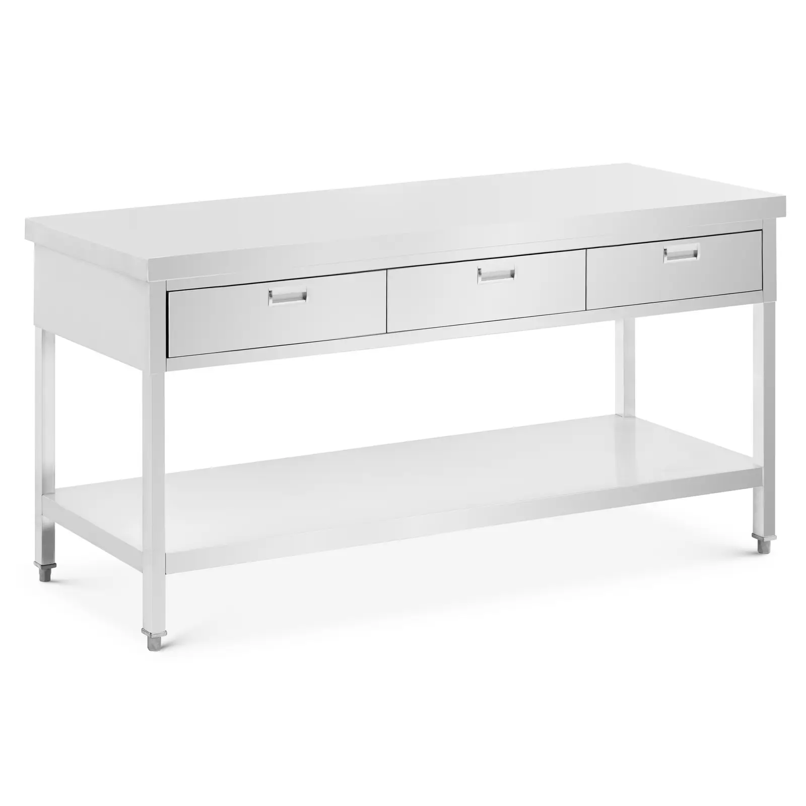  Nerezový pracovní stůl - 180 x 60 cm - 436 kg - 3 zásuvky - Royal Catering