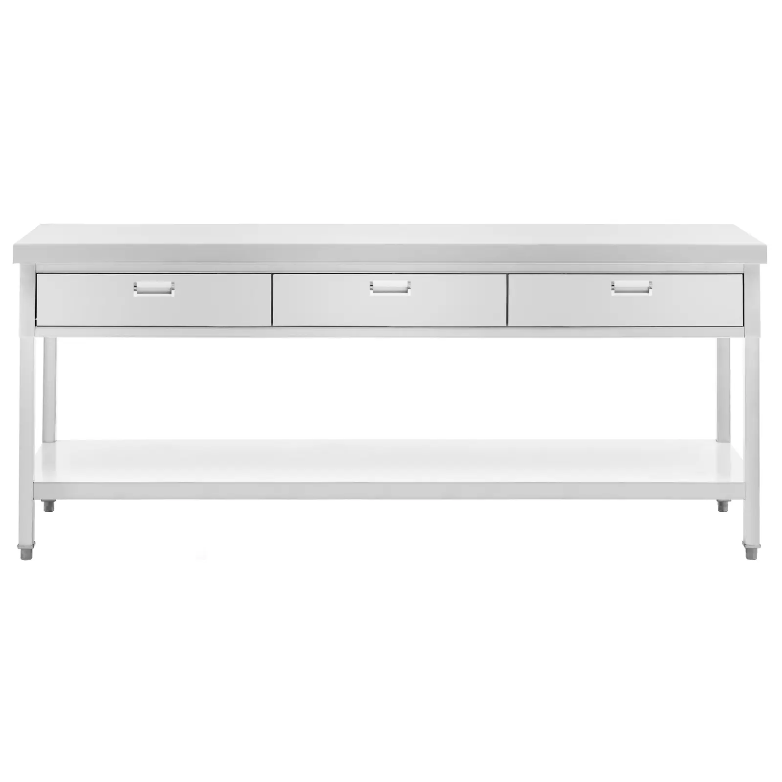 Table de travail en inox - 200 x 60 cm - 436 kg - 3 tiroirs - Royal Catering (Couleur(s): Argent métallisé)