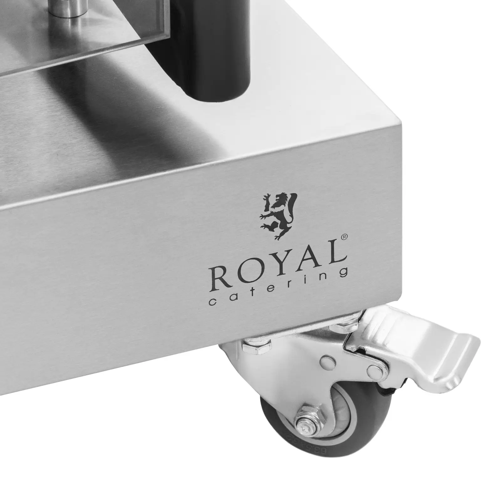 Plynový gril na kuřata - 6 špízů pro 36 kuřat - s osvětlením a kolečky - Royal Catering (Výkon hořáku [kW]: 4x 5.5)