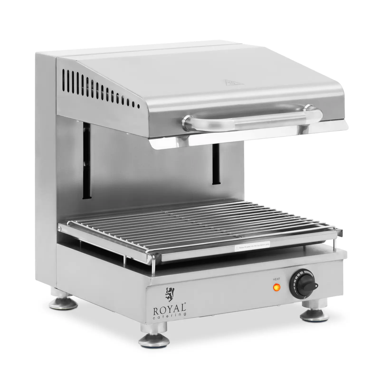 Gril salamander - 2 800 W - 230 V - 45 cm - výškově nastavitelný ohřev - Royal Catering