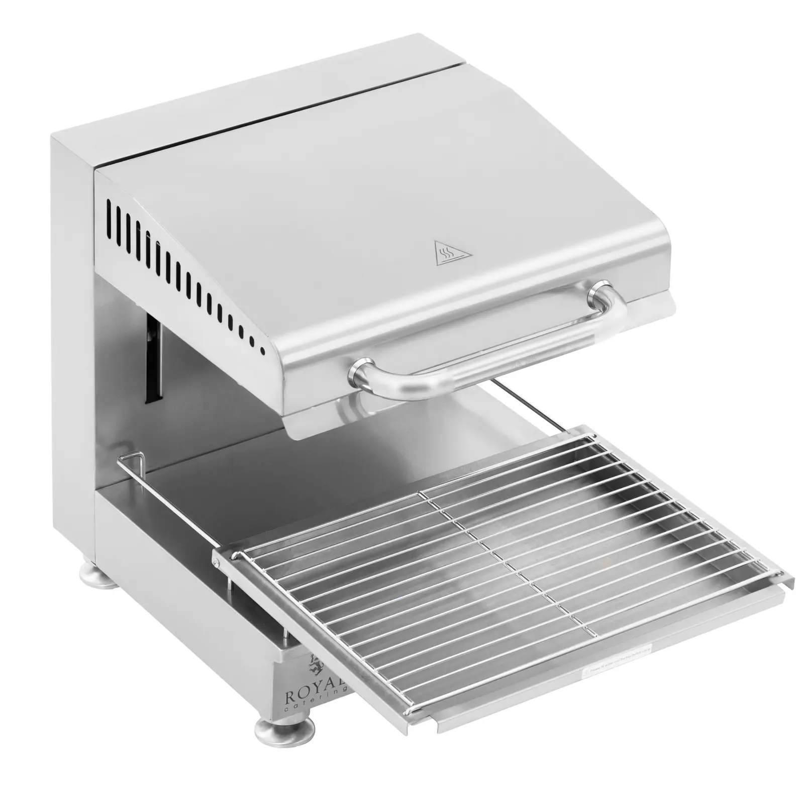 Gril salamander - 2 800 W - 230 V - 45 cm - výškově nastavitelný ohřev - Royal Catering (Materiál: Ušlechtilá ocel)