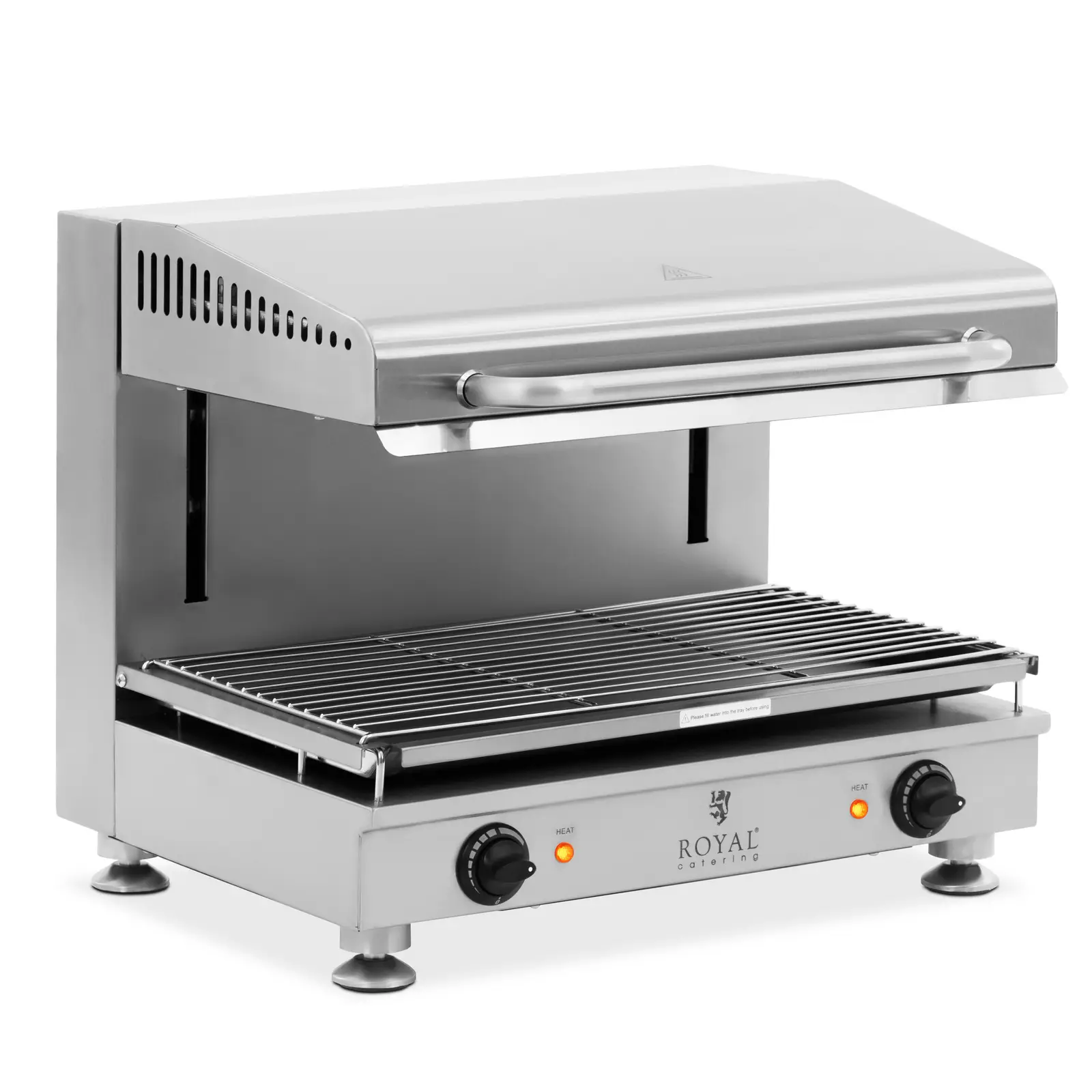 Salamandre professionnelle - 5 000 W - 400 V - 60 cm - Résistance réglable en hauteur - Royal Catering