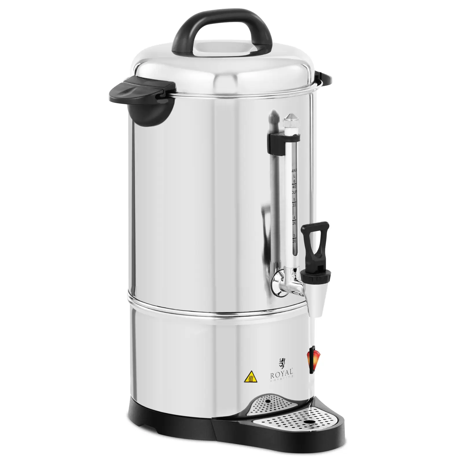 Factory second Filter Coffee Machine - 6 l - stainless steel - level indicator - Royal Catering - Product Image