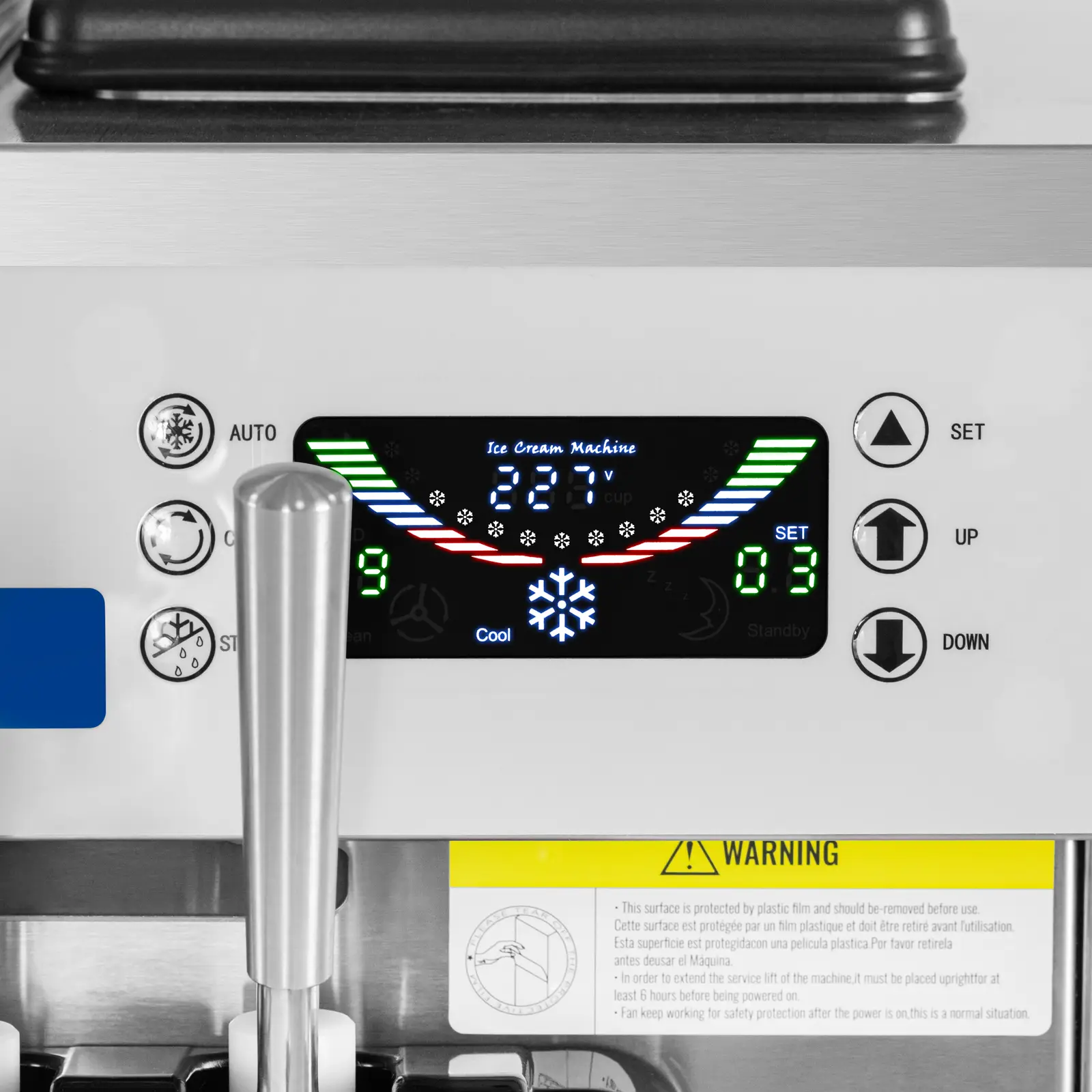 Softijsmachine - 18 l/u - 1500 W - 2 smaken + mix van beide - voorkoeling - Royal Catering (Compressoren: Donper)
