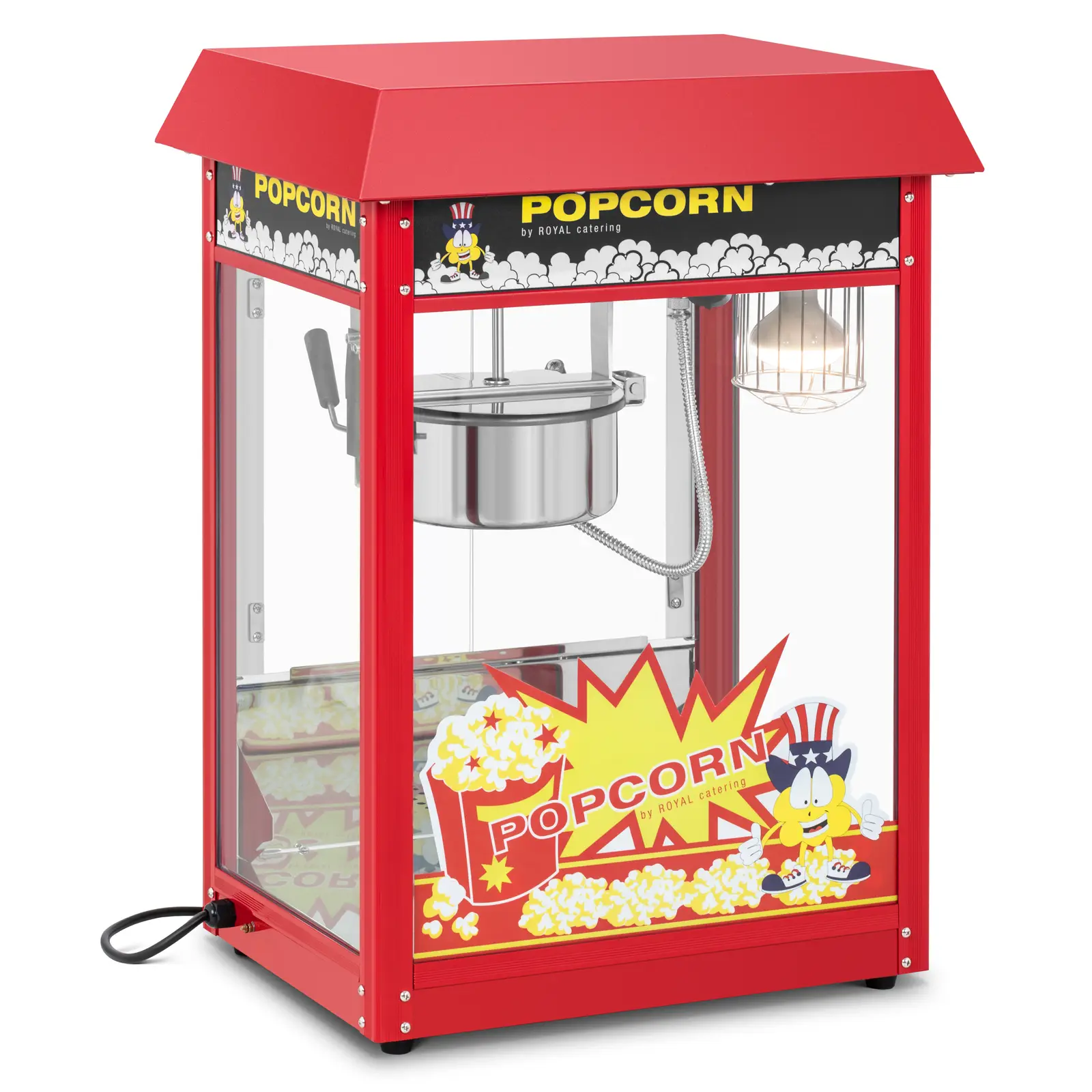 Popcorn machine - 1500 W - 5kg/h - red - Royal Catering - Product Image