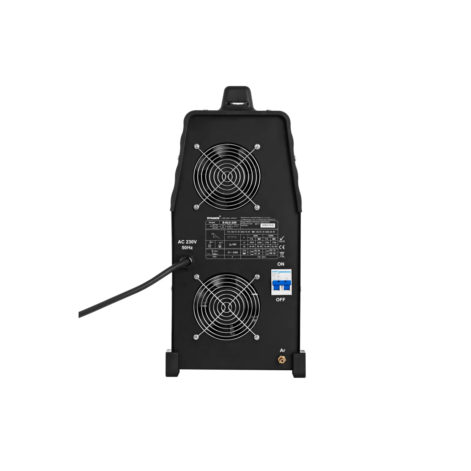 Poste à souder aluminium - 220A - 230V- 2/4 temps (2T / 4T: Oui)