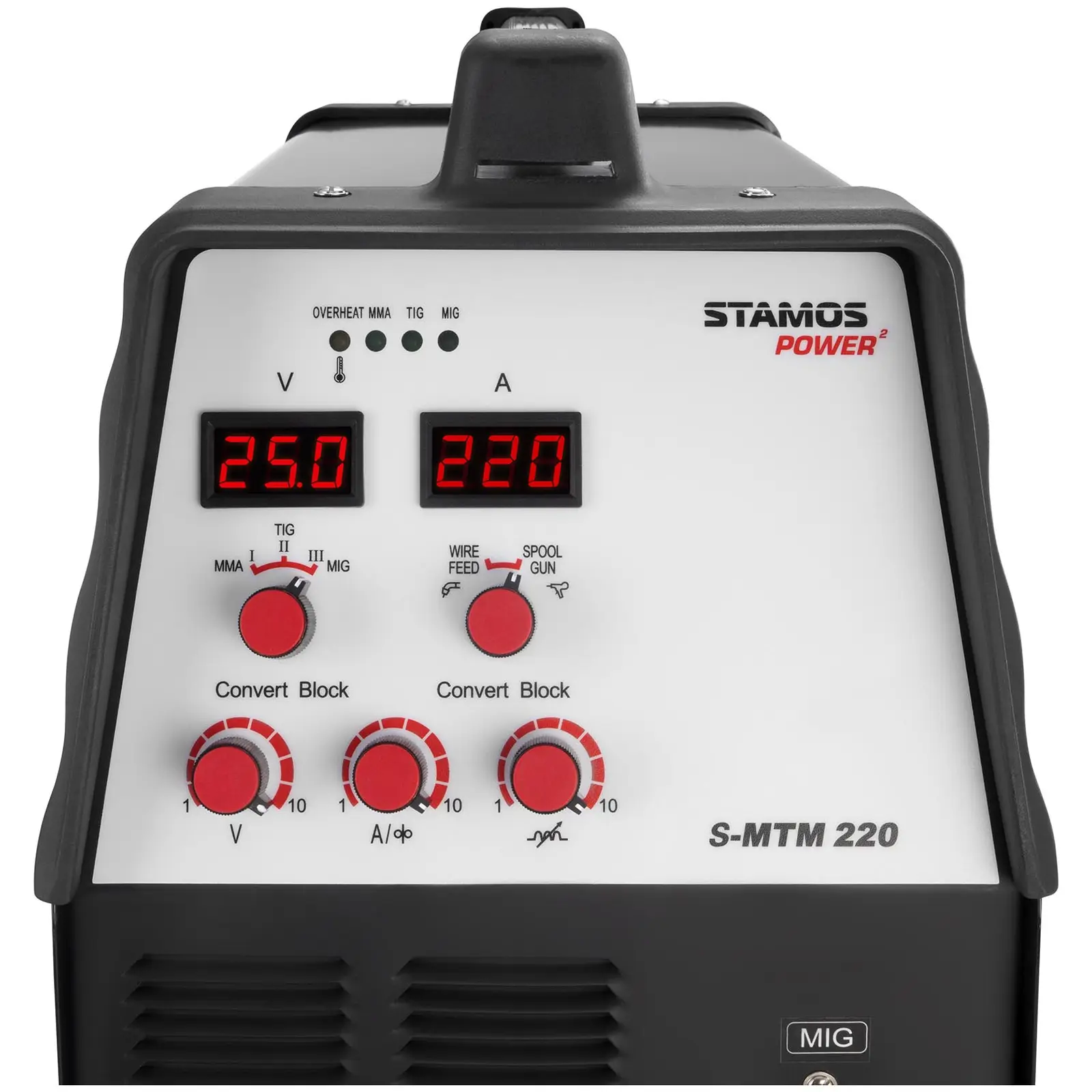 Poste combiné - TIG 220A - MIG 220A - E-Hand (Arc Force: Oui)
