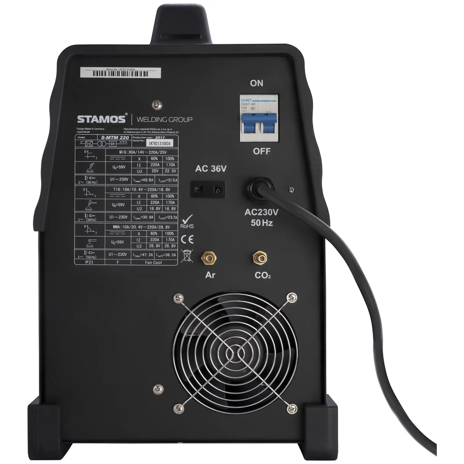 Poste combiné - TIG 220A - MIG 220A - E-Hand (Câble TIG: 4 m)