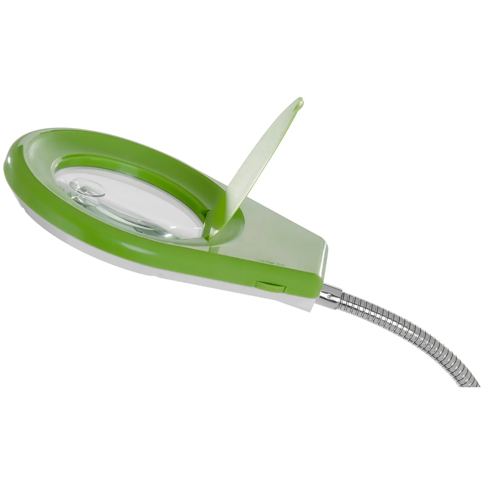 Лампа с увеличително стъкло - 5-10 пъти увеличение - зелена