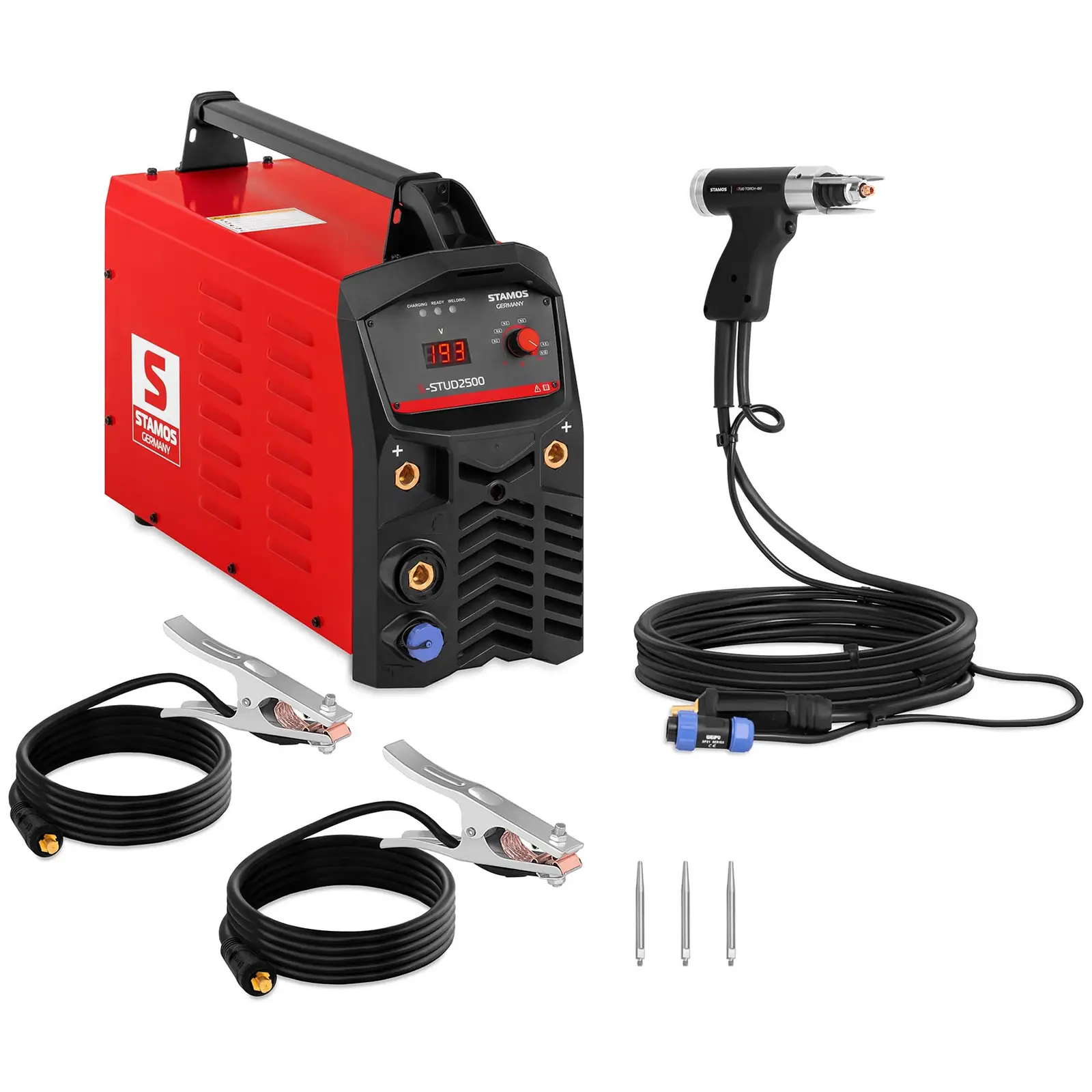 Stud Welder S-STUD2500: Highly efficient welding, 2500 J energy storage, 108000 μF capacity