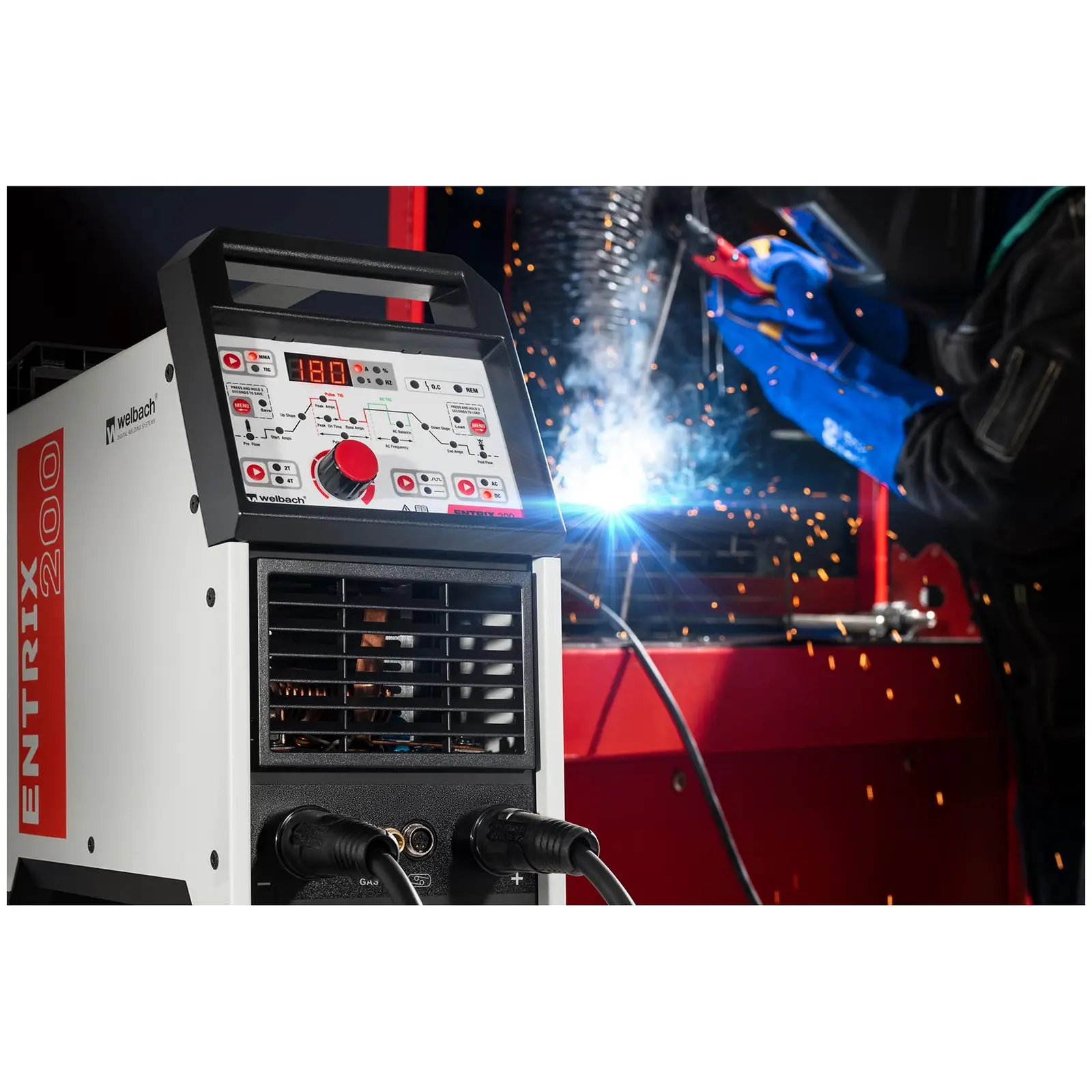 Aluminiumsvets - TIG AC/DC - 200 A - Digital - 230 V - Puls (Anti-stick: Nej)