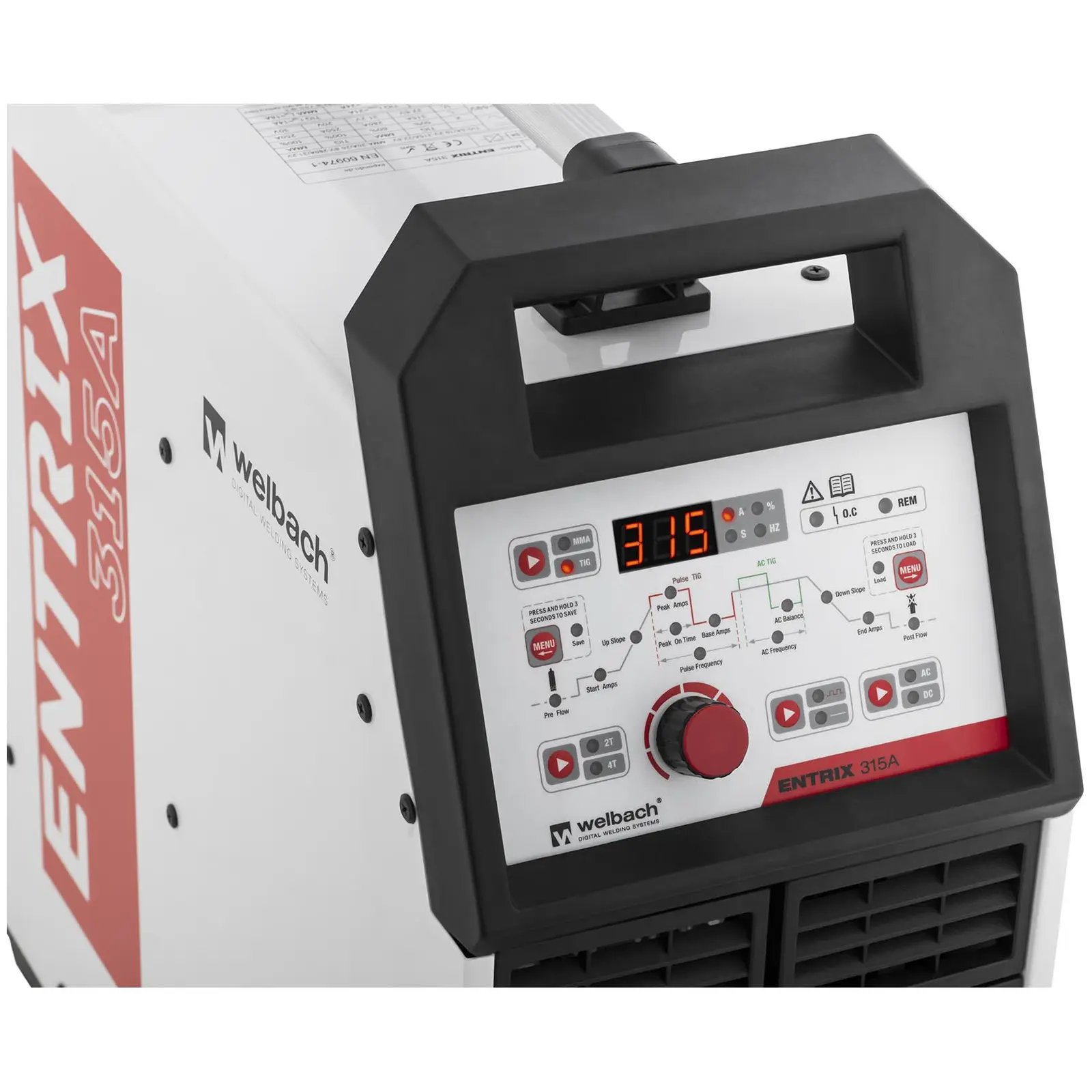 Svářečka na hliník - 315 A - 400 V - Puls - digitální (2T / 4T: Ano)